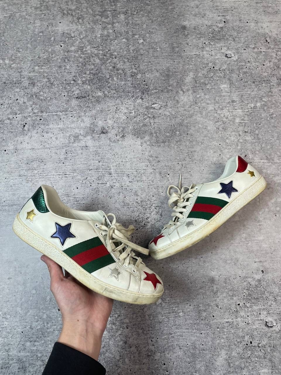 Gucci Gucci Ace Stars Low Top Sneakers Shoes Y2K Size US 7 / IT 37 - 1 Thumbnail