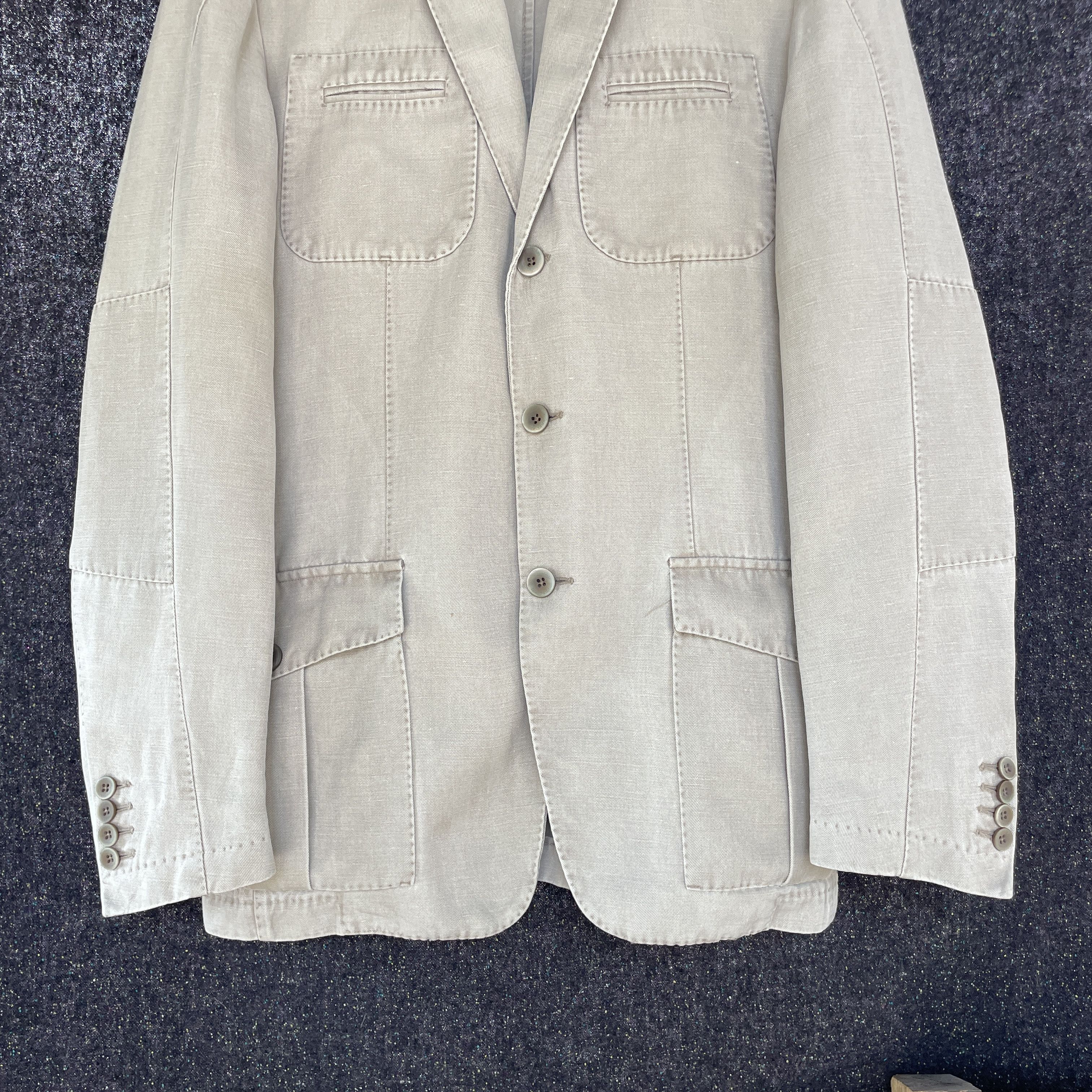Corneliani Corneliani ID Unlined Garment Dyed Cotton Hemp Sport Coat Size 42R - 7 Thumbnail