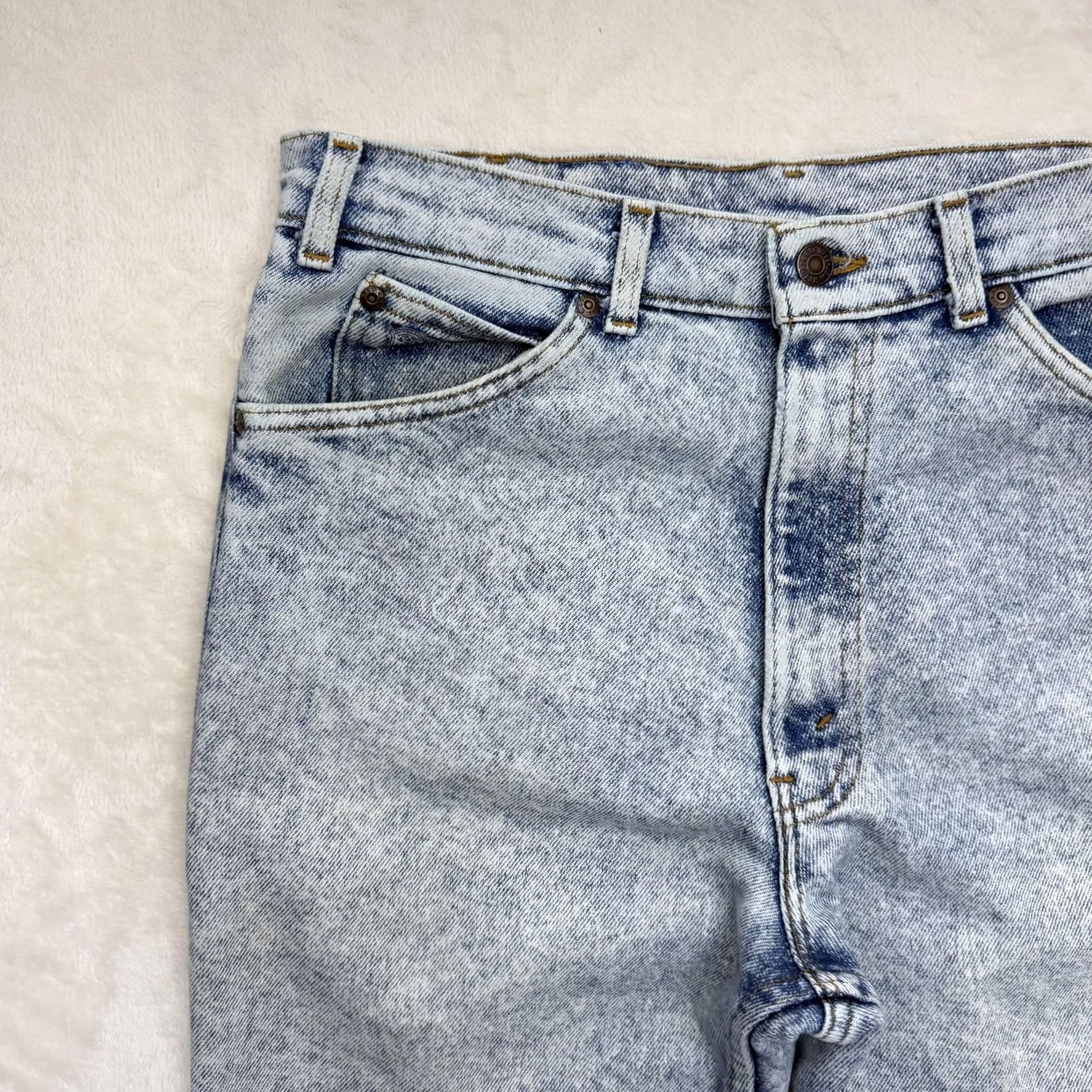 Levi's VINTAGE Levi's Silver Medal Jeans Mens 32x32 Blue Acid Wash Straight Leg Denim Size US 31 - 5 Thumbnail