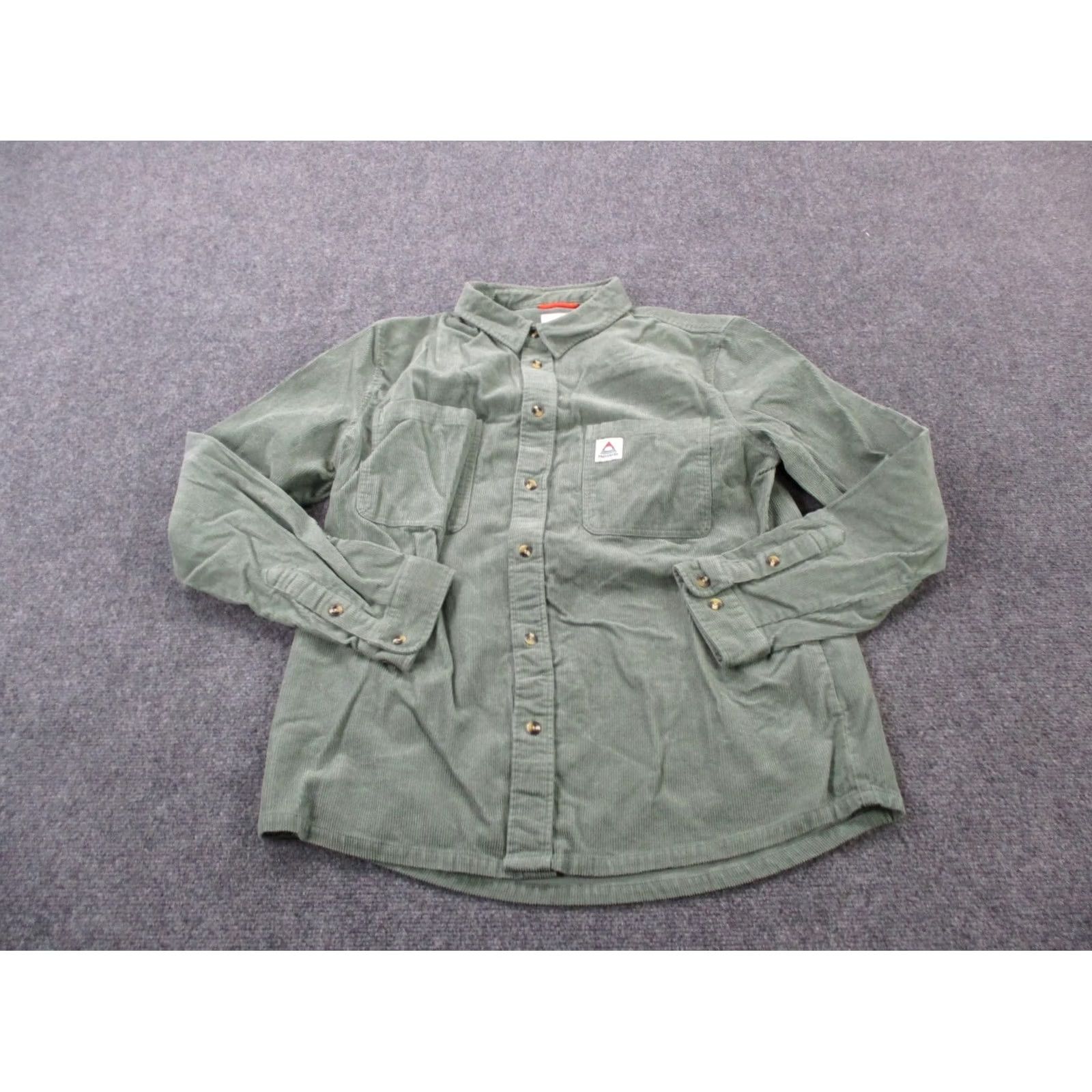 Vintage Passenger Shirt Mens L Green Corduroy Button-Up Casual Beach Summer Leather? Size US L / EU 52-54 / 3 - 2 Thumbnail