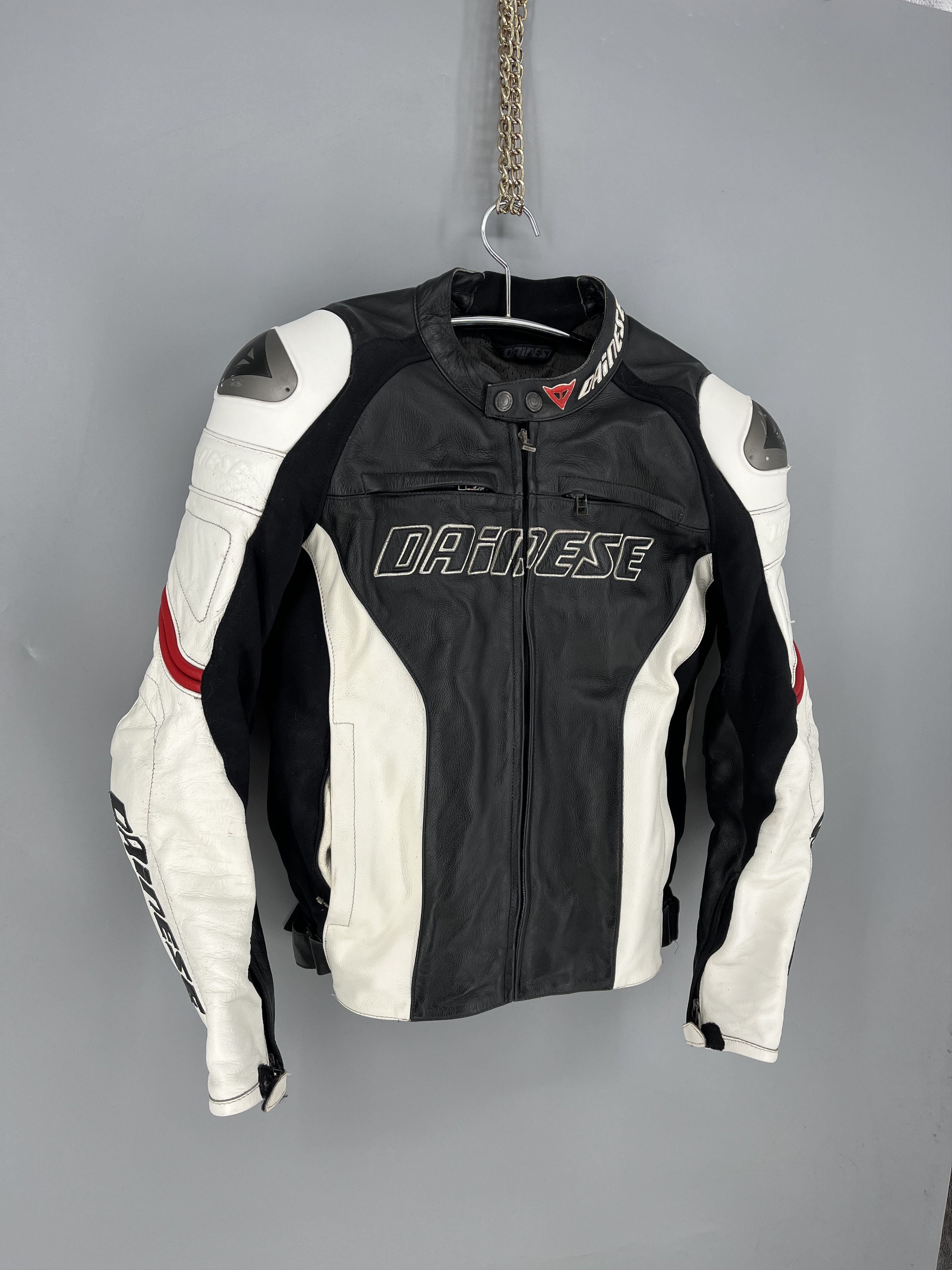 Leather Dainese Racing 3 Leather Perforated Motorcycle Jacket Size US L / EU 52-54 / 3 - 2 Thumbnail