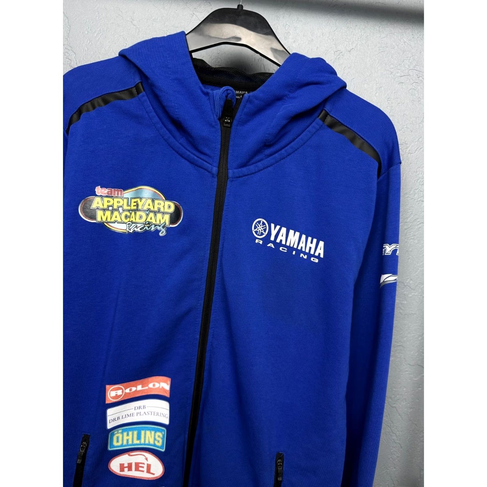 Yamaha Yamaha Racing Team Mens Zip Hoodie XL Size Blue Cotton Graphic Print Hoodie Mens XL Blue Yamaha Racing Team Zip Hoodie Size US XL / EU 56 / 4 - 2 Thumbnail