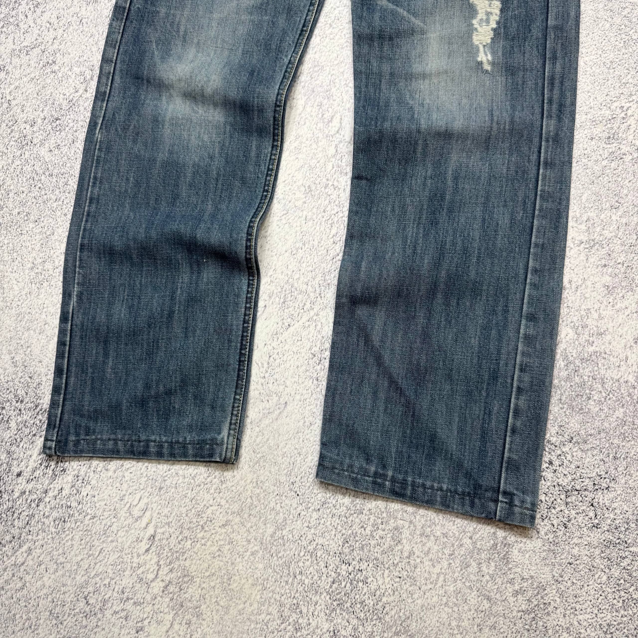 Diesel Diesel Industry BaggyFaded Big Logo Denim Jeans Mens Size 34 Size US 34 / EU 50 - 7 Thumbnail