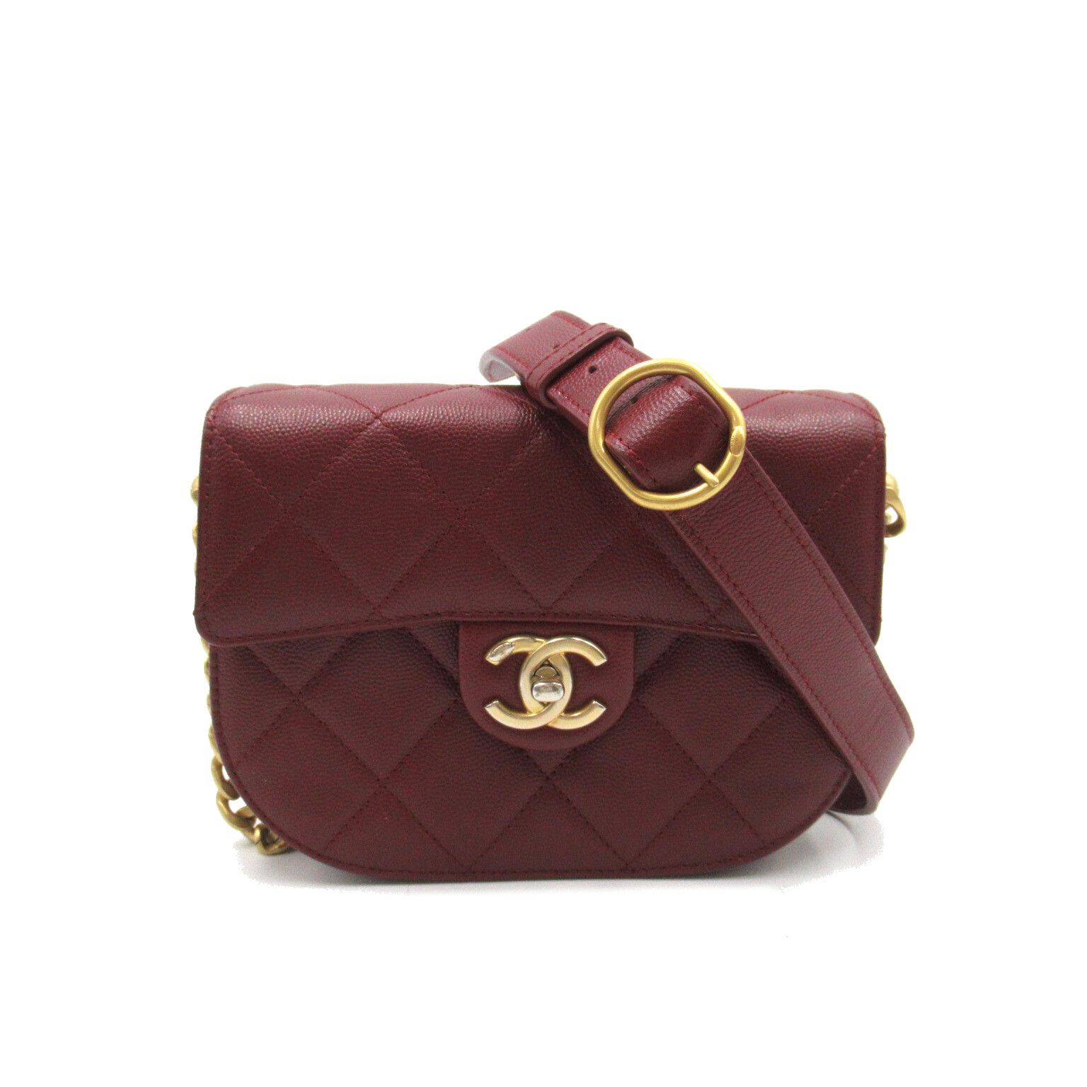Chanel Chanel CC Quilted Caviar Crossbody Bag Leather Crossbody Bag AS2484 in Great Condition Size ONE SIZE - 1 Thumbnail