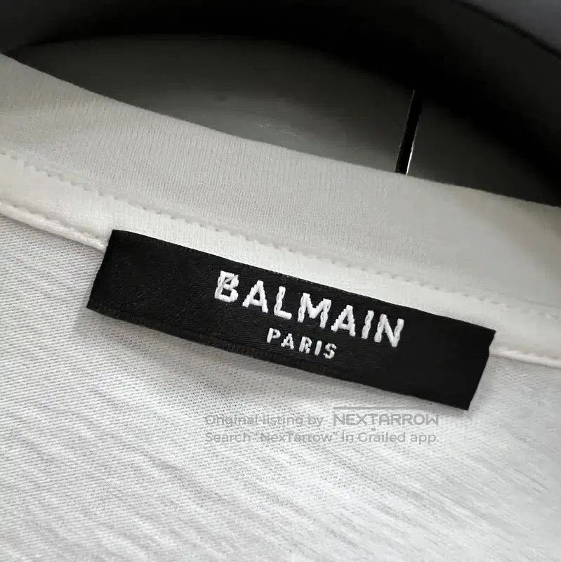 Balmain Balmain White Cotton Logo Short Sleeve T-shirt . Size XS / US 0-2 / IT 36-38 - 2 Thumbnail