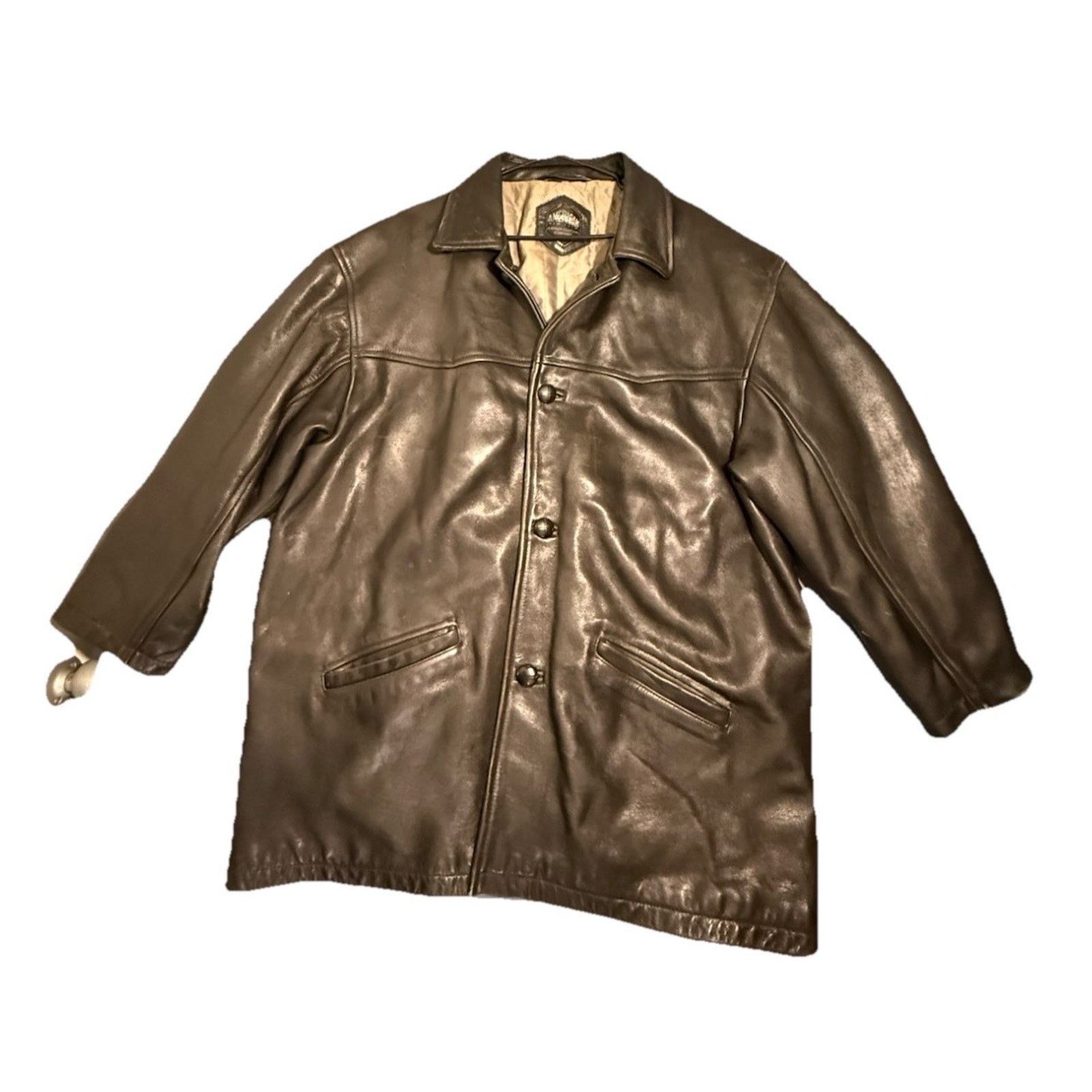 Other American Base Black Leather Motorcycle Stylish Jacket XXL Size US XXL / EU 58 / 5 - 1 Thumbnail