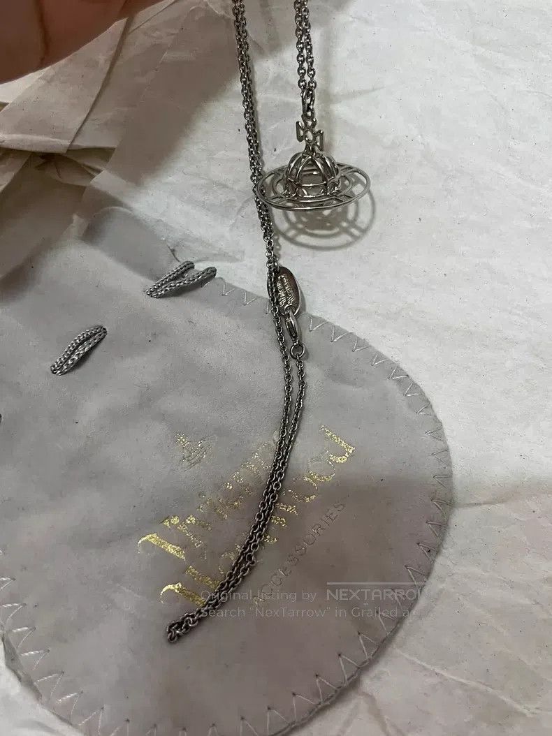 Vivienne Westwood Vivienne Westwood Bow Saturn Pendant Necklace Orb Size ONE SIZE - 6 Thumbnail