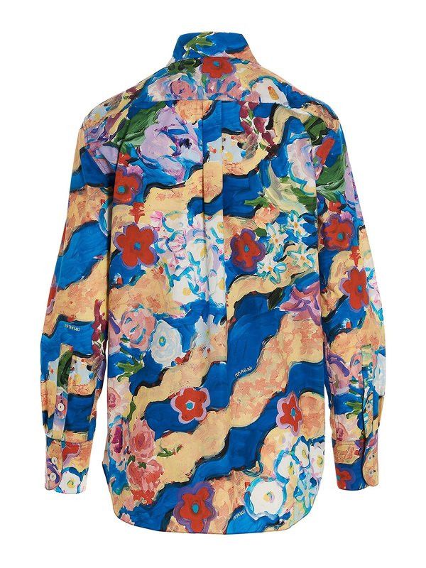 Marni o1y1125 Floral Shirt in Multicolor Size L / US 10 / IT 46 - 2 Thumbnail