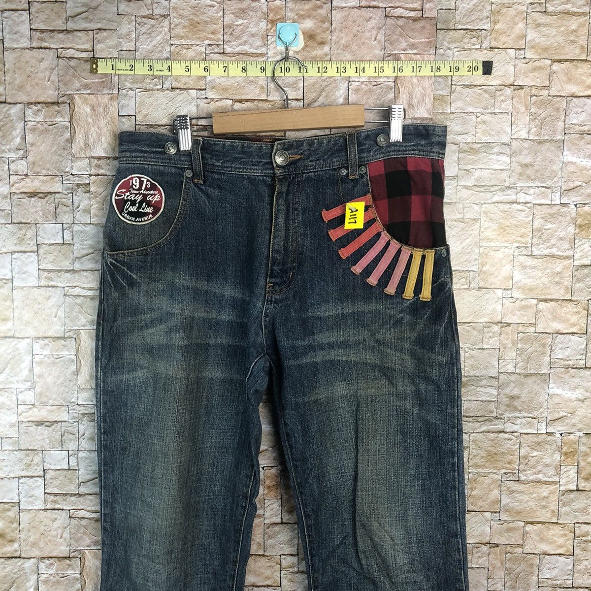 Designer × Japanese Brand Urban Vanue double waist Blue Denim Pants #A117 Size US 32 / EU 48 - 2 Thumbnail