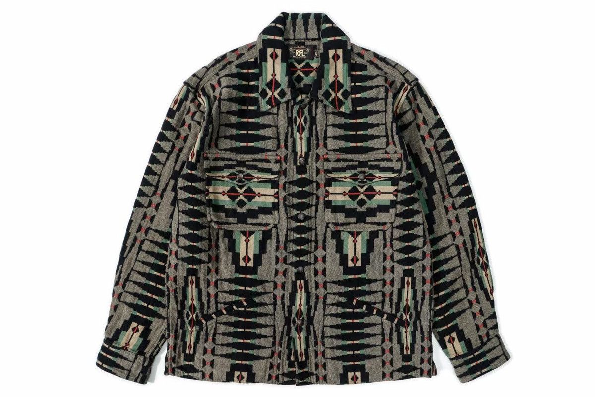 RRL Ralph Lauren RRL Cotton-Twill Jacquard Shirt Size US L / EU 52-54 / 3 - 6 Thumbnail