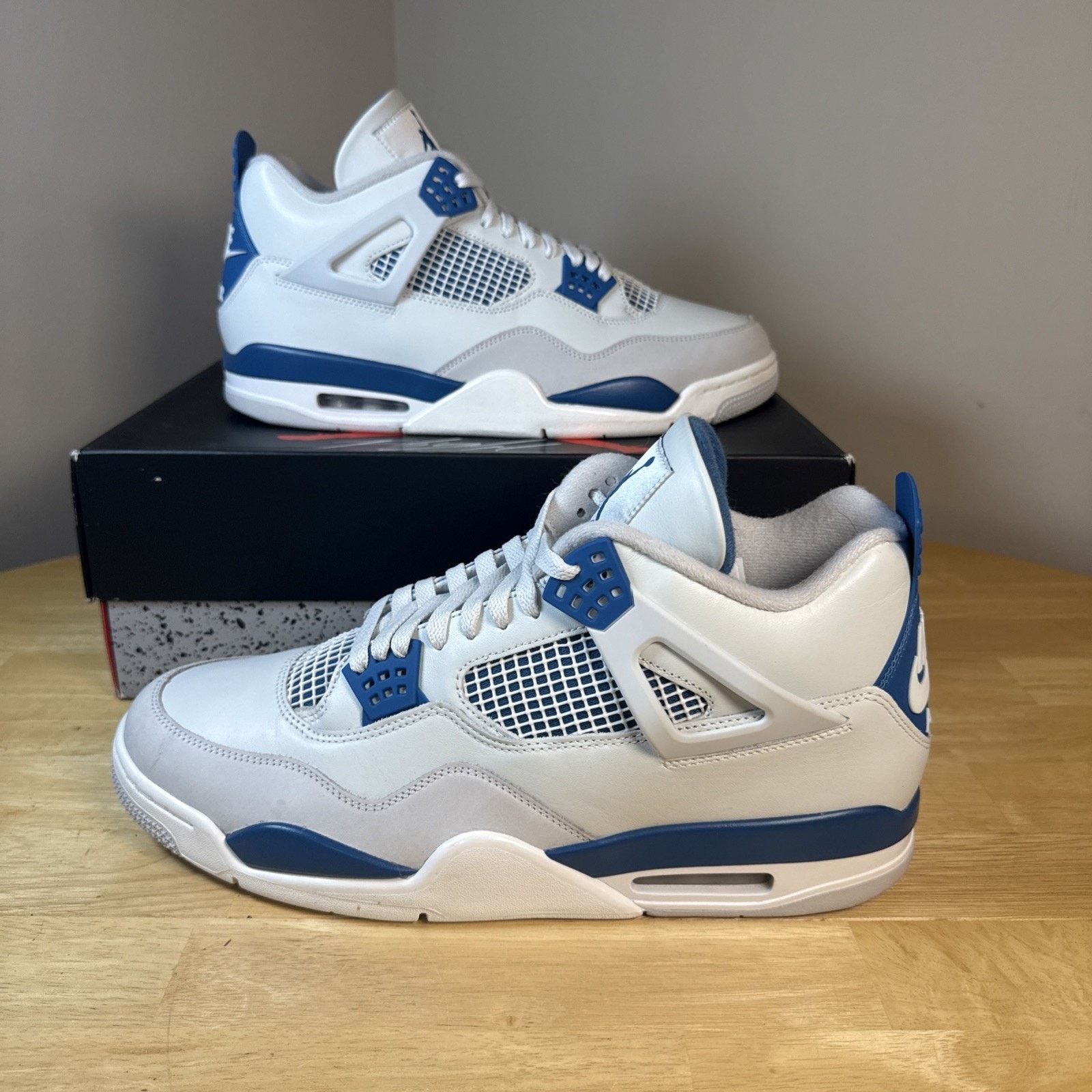 Jordan Brand Nike Air Jordan 4 Retro Shoe Military Industrial Blue FV5029 Size US 14 / EU 47 - 2 Thumbnail