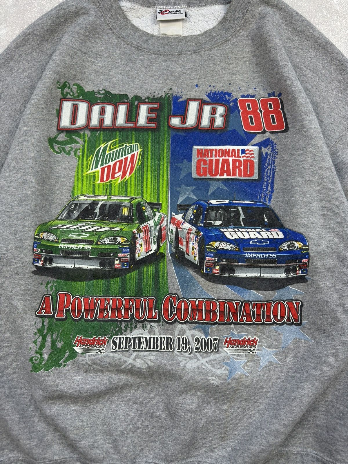 Chase Authentics Vintage Chase Authentic Dale JR 2007 Nascar Racing Sweatshir Size US XXL / EU 58 / 5 - 4 Thumbnail