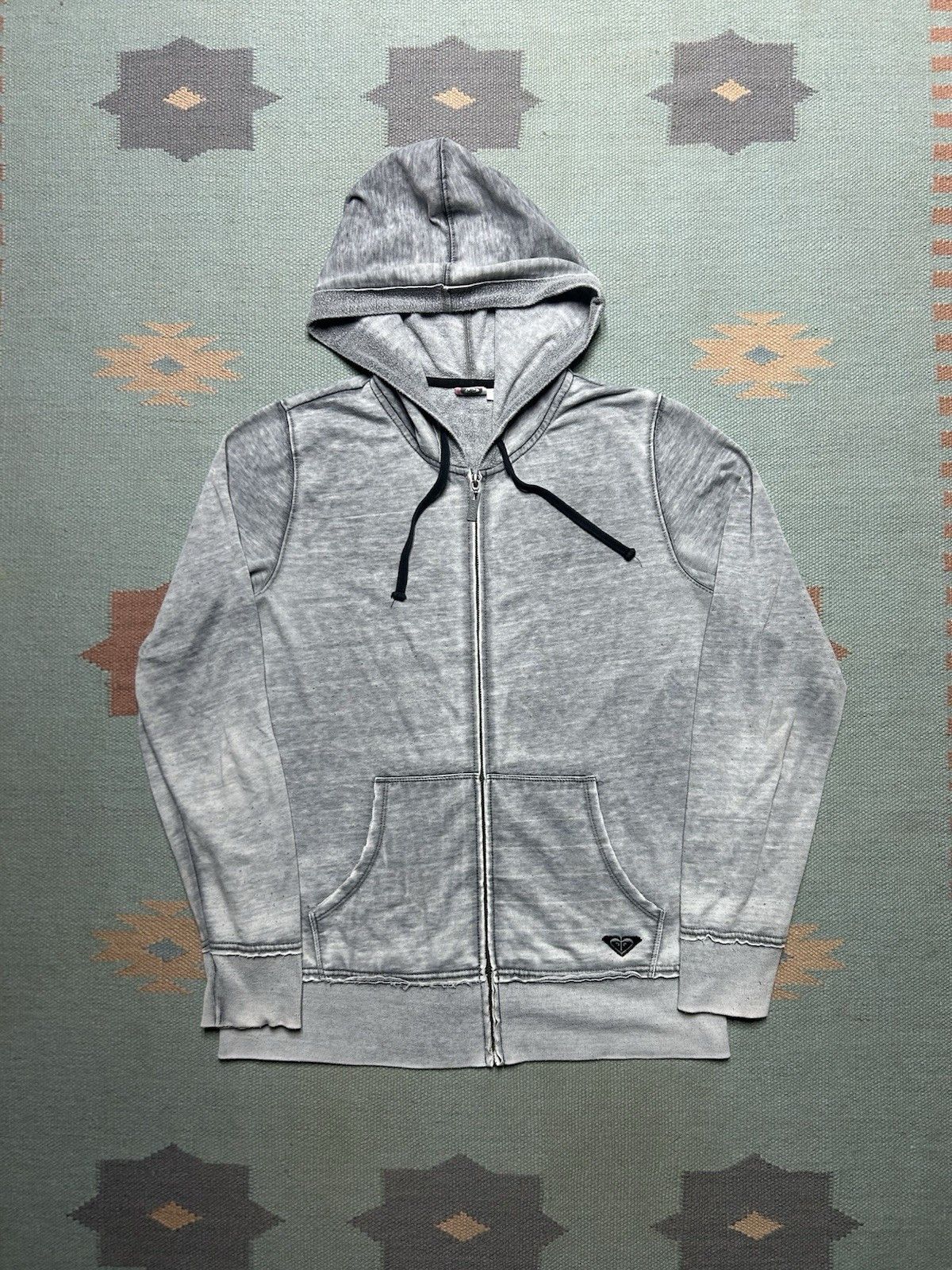 Vintage Roxy surf hoodie zip quiksilver billabong heart women’s Lg Size L / US 10 / IT 46 - 1 Thumbnail