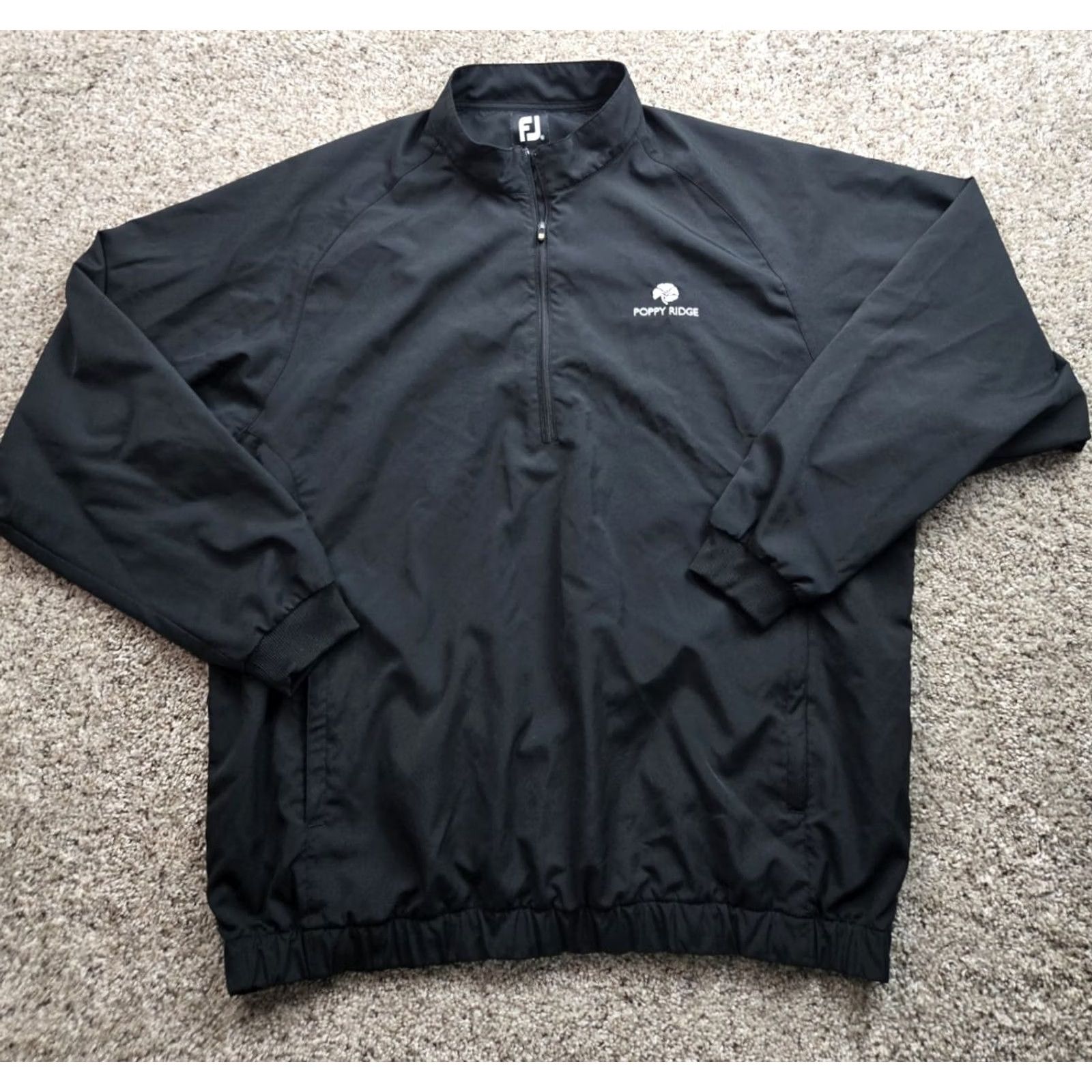Footjoy FootJoy Jacket Long Sleeve Black Windbreaker 1/4 Zip Golf Mens L Rainproof Full Zip Size US L / EU 52-54 / 3 - 2 Thumbnail