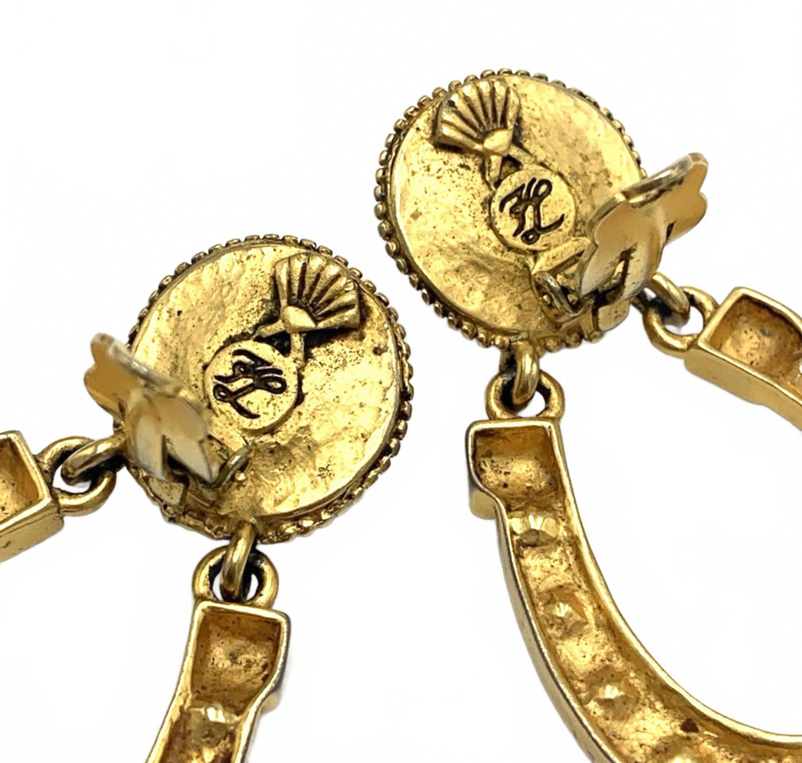 Karl Lagerfeld Karl Lagerfeld Faux Pearl Horseshoe Door Knockers Earrings Size ONE SIZE - 8 Thumbnail