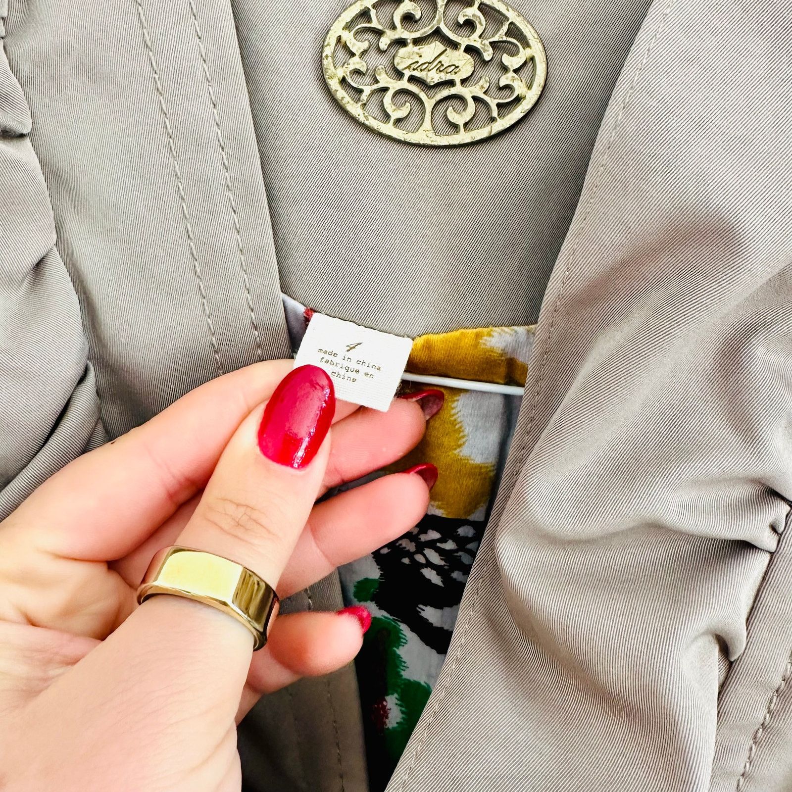 Anthropologie ANTHROPOLOGIE Idra Clinton Cream Ruffle Trench Coat Jacket Size S / US 4 / IT 40 - 2 Thumbnail