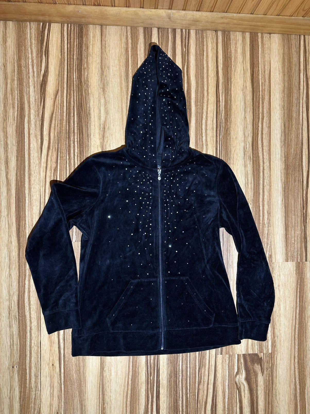 Style & Co Black Hoodie with Rhinestone Detailing Size M / US 6-8 / IT 42-44 - 1 Thumbnail