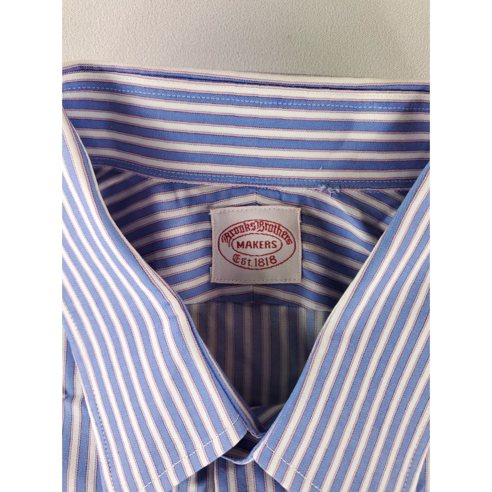 Brooks Brothers Brooks Brothers Makers Custom Shop Button Up Shirt Striped USA Mens 16.5/35.5 Multicolor Long Sleeve Shirt Mens 16.5 Regular Size Size US XL / EU 56 / 4 - 3 Thumbnail