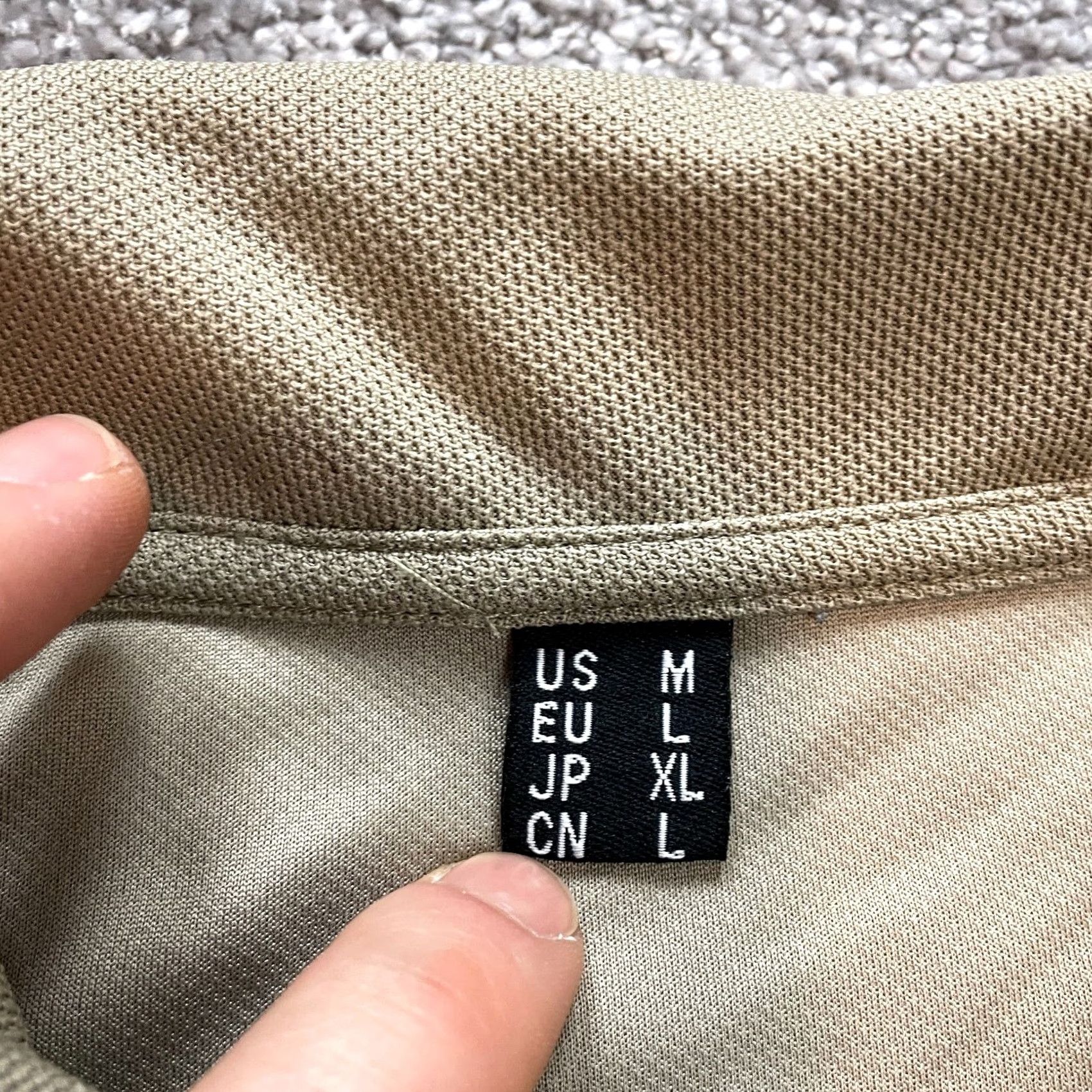 Vintage VINTAGE Unbranded Polo Mens Medium Beige Khaki Tan Collared Golf Rugby Preppy Top Shirt Size US M / EU 48-50 / 2 - 6 Thumbnail