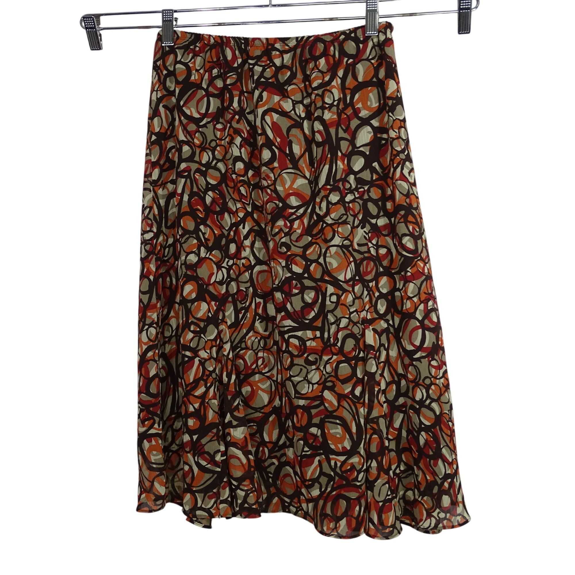 Other Elementz Multicolor Abstract A-line Midi Skirt Women Size S Size 25" / US 0 / IT 36 - 3 Thumbnail