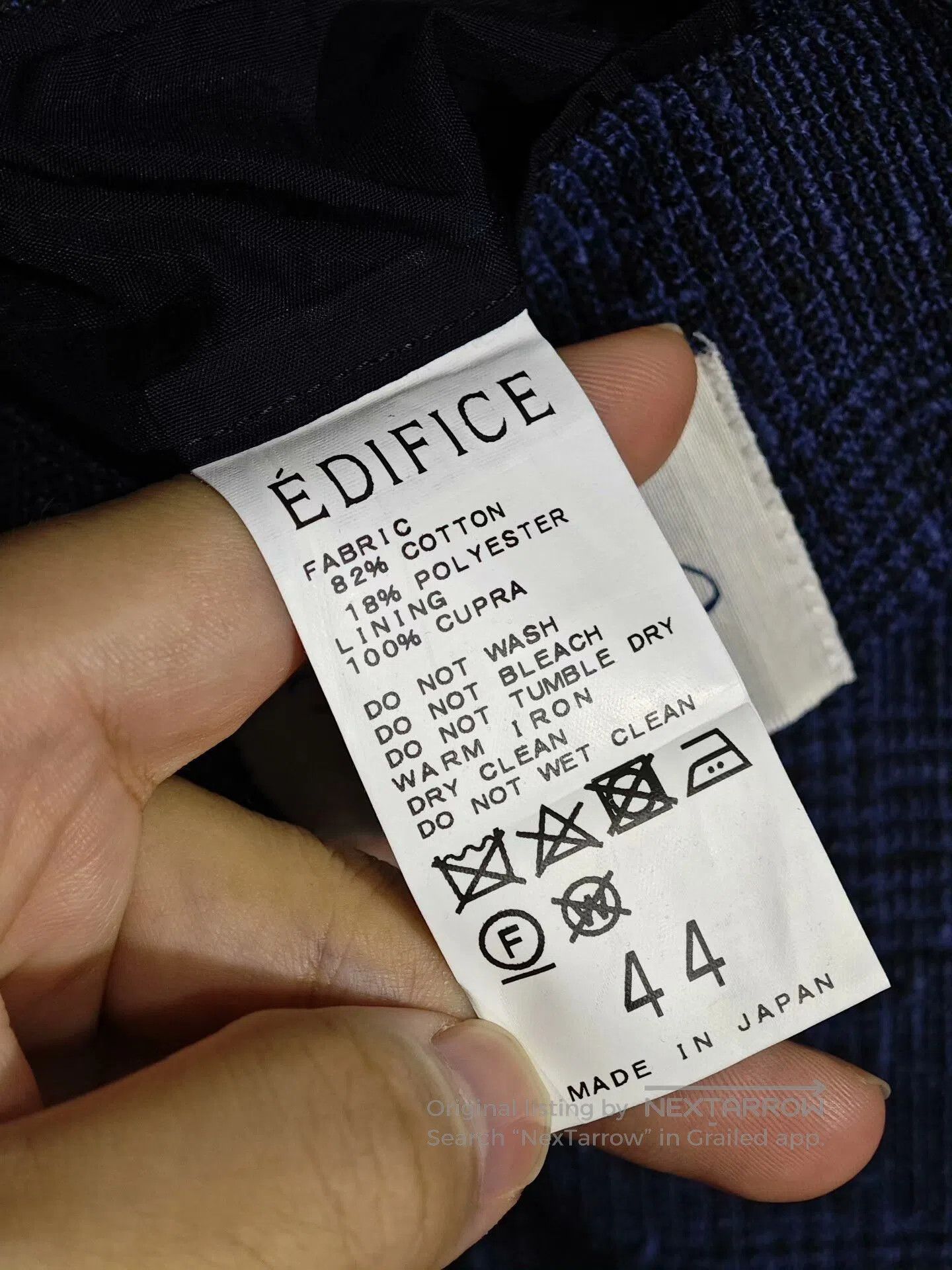 Edifice Japan Japanese Cotton Casual Check Blazer. Size US S / EU 44-46 / 1 - 7 Thumbnail
