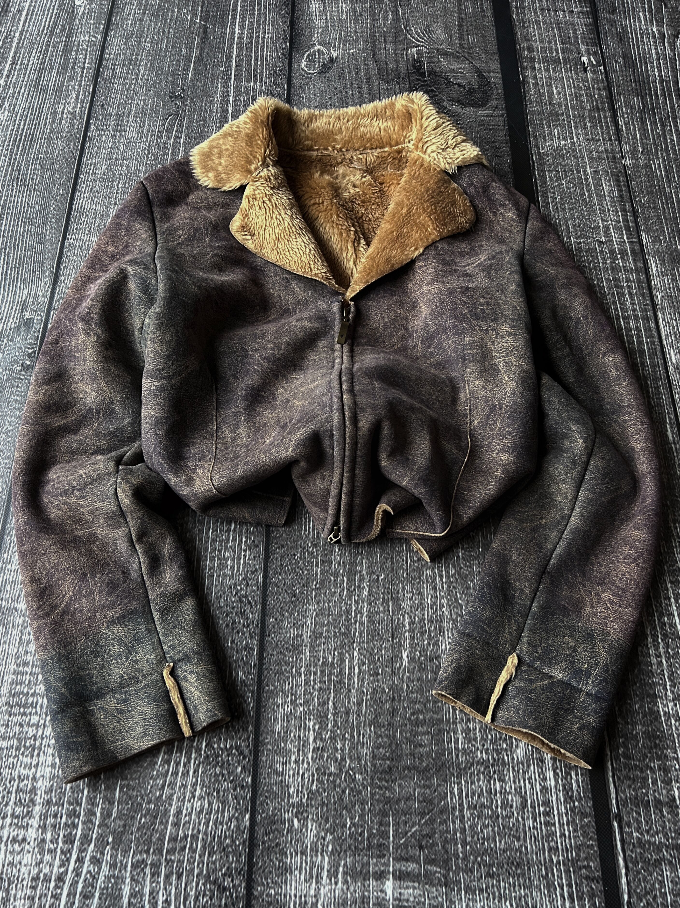 Japanese Brand 2000s Vice Fairy - Vkei Style Trim Fur Leather
