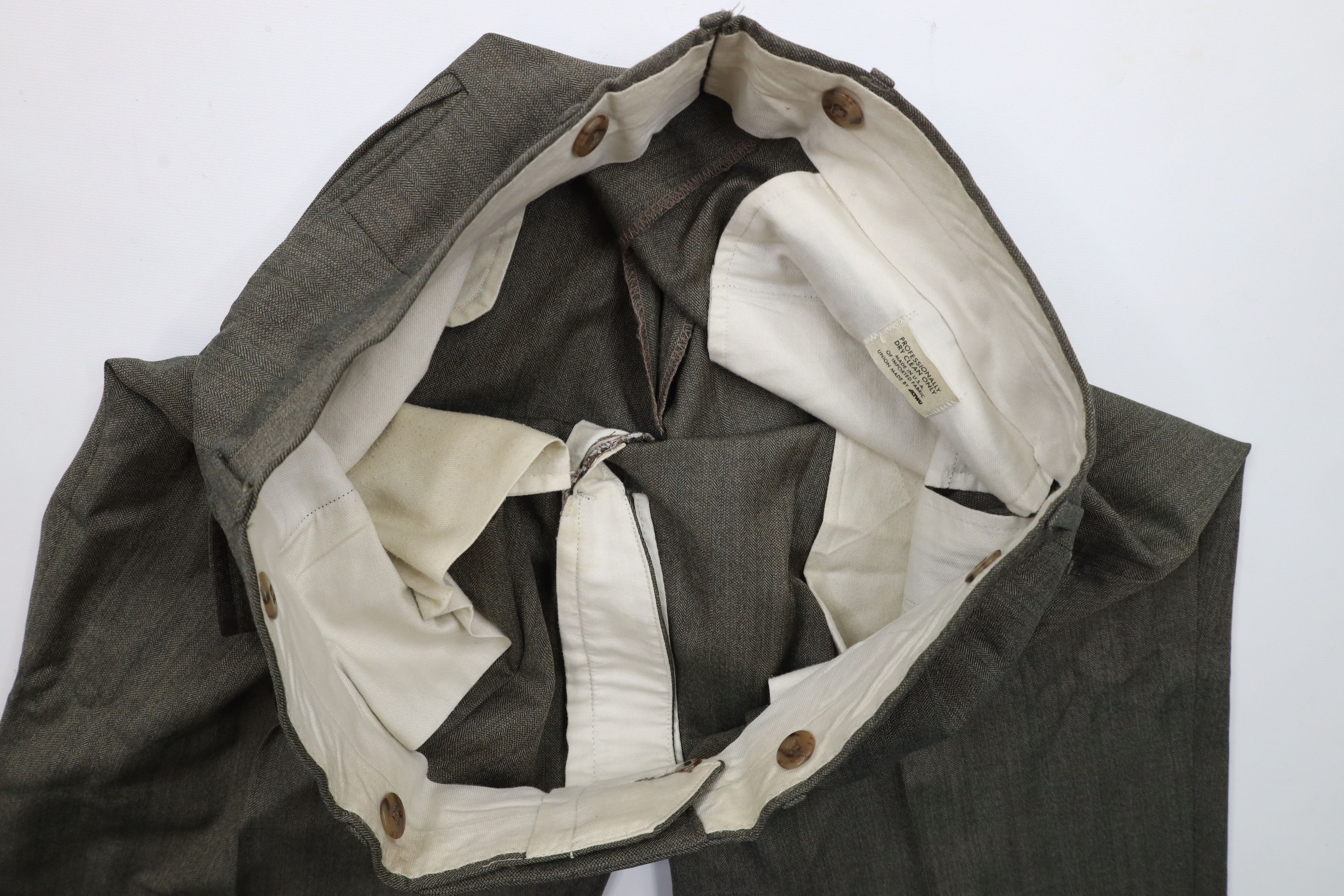 Vintage Vintage 90s Streetwear Herringbone Wide Leg Chino Pants Size US 34 / EU 50 - 6 Thumbnail