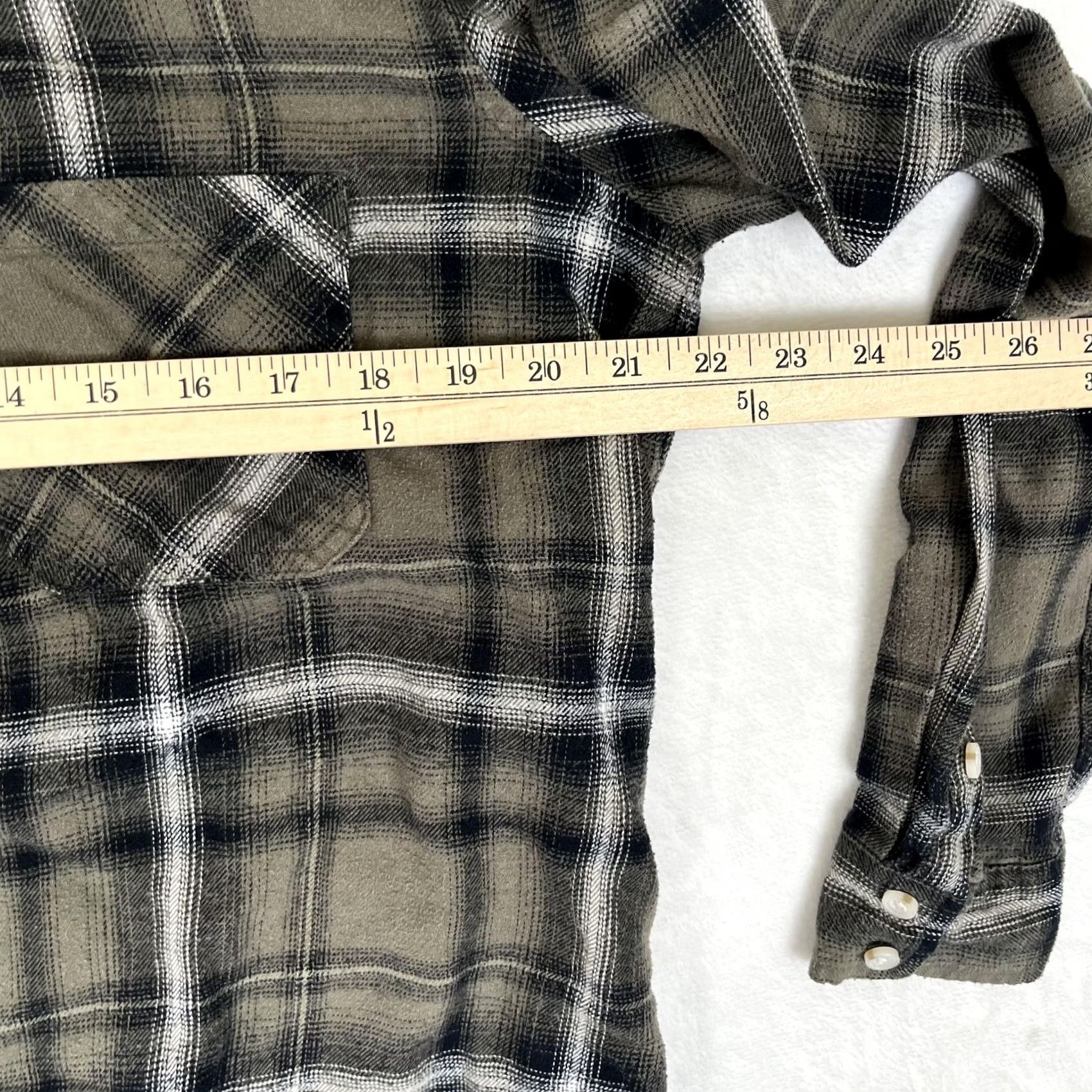 Mossimo Mossimo Supply Co Shirt Womens L Green Plaid Button Front Long Sleeve Boyfriend Size L / US 10 / IT 46 - 3 Thumbnail