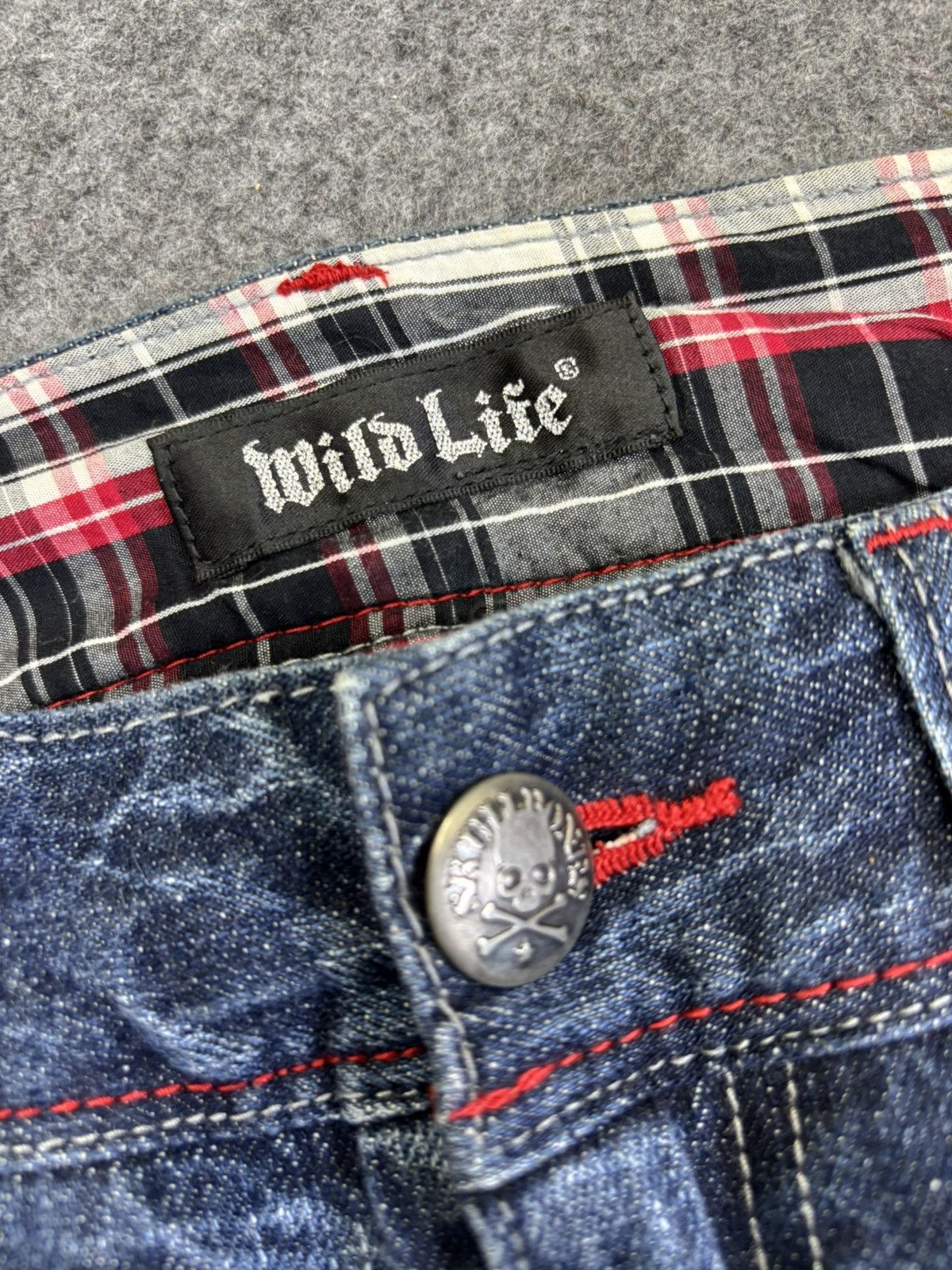 Japanese Brand 💥Wild Life Japan Street Fashion Crazy Fades Denim F871 Size US 32 / EU 48 - 7 Thumbnail