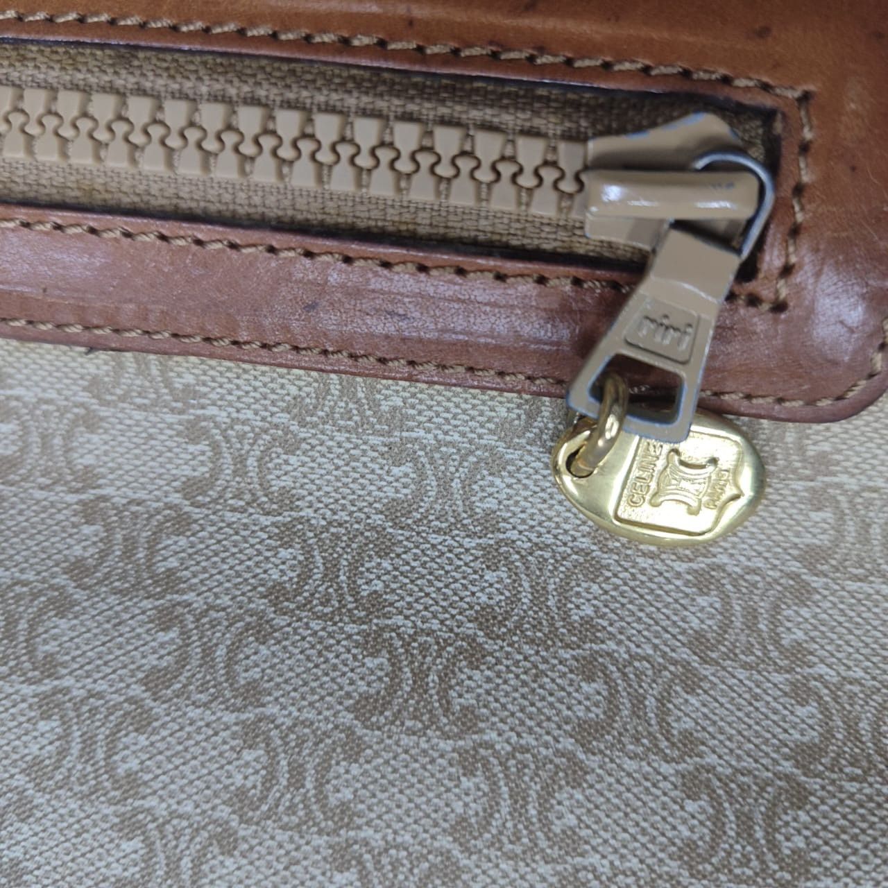 Celine Vintage Celine Macadam Flap Clutch - Beige Monogram Canvas Size ONE SIZE - 7 Thumbnail