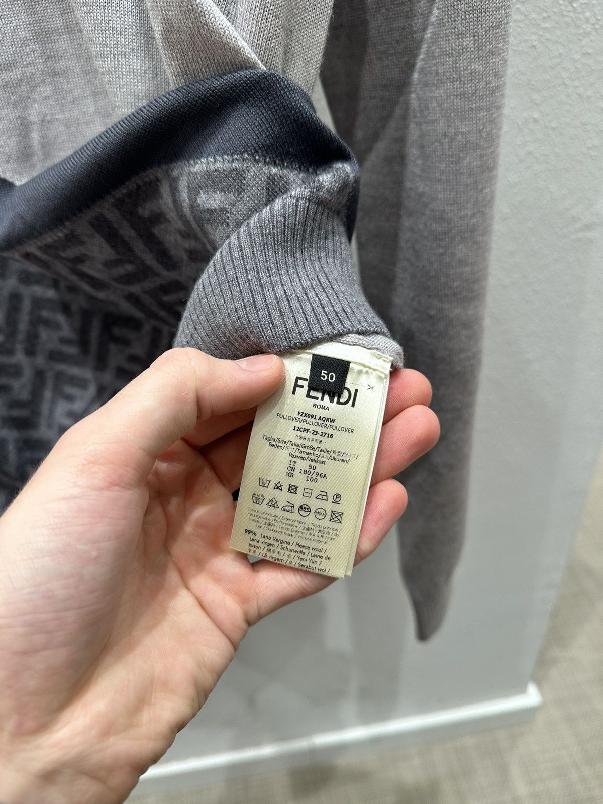Fendi Fendi sweater (Grey/dark grey) Size US M / EU 48-50 / 2 - 4 Thumbnail