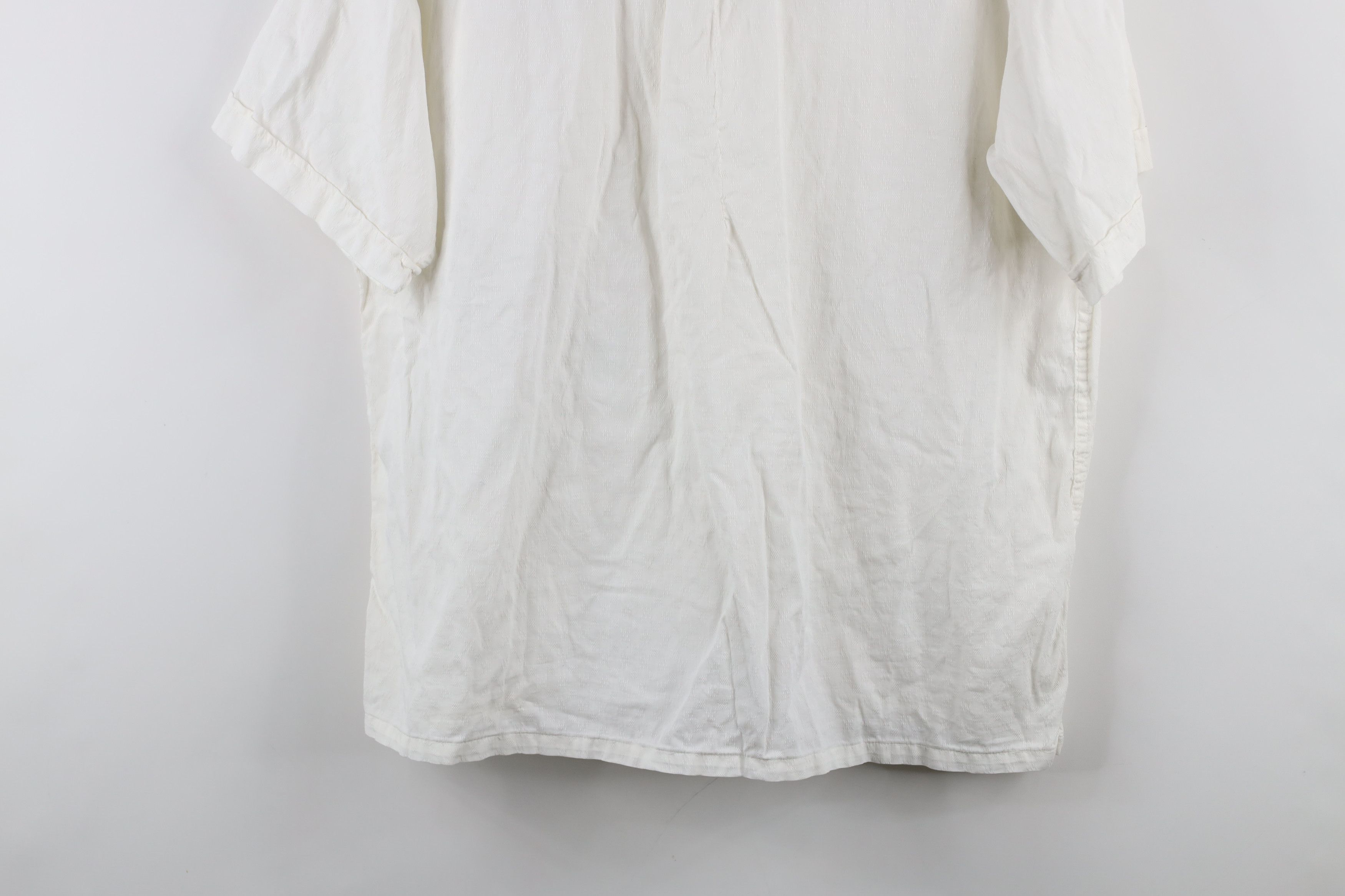 Vintage Vintage 50s Short Sleeve Band Collar Button Shirt USA Size US XL / EU 56 / 4 - 14 Thumbnail