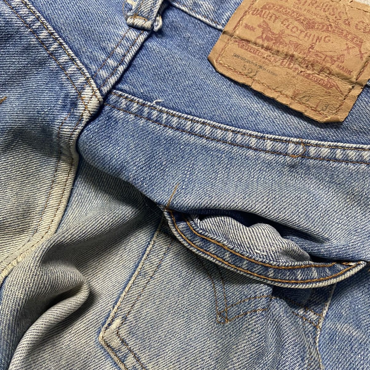 Levi's Vintage 80s Levis 501 Redline Jeans 27x32 Size US 27 - 17 Thumbnail