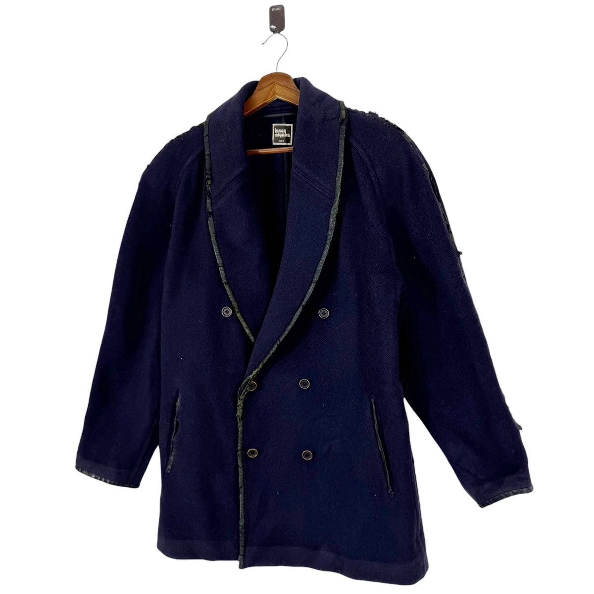 Issey Miyake × Vintage 80s VINTAGE ISSEY MIYAKE DOUBLE BREASTED COAT Size US M / EU 48-50 / 2 - 2 Thumbnail