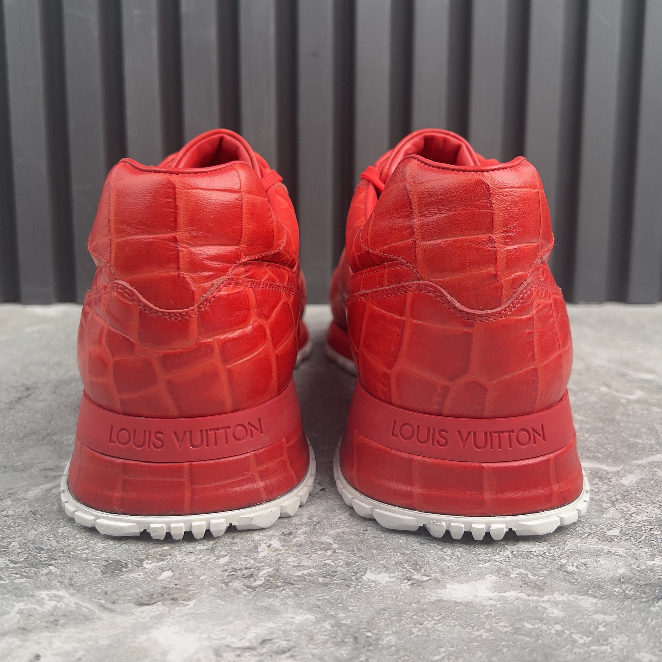 Louis Vuitton Run Away Sneakers Red Pattern Crocodile Leather Size US 9.5 / EU 42-43 - 10 Thumbnail