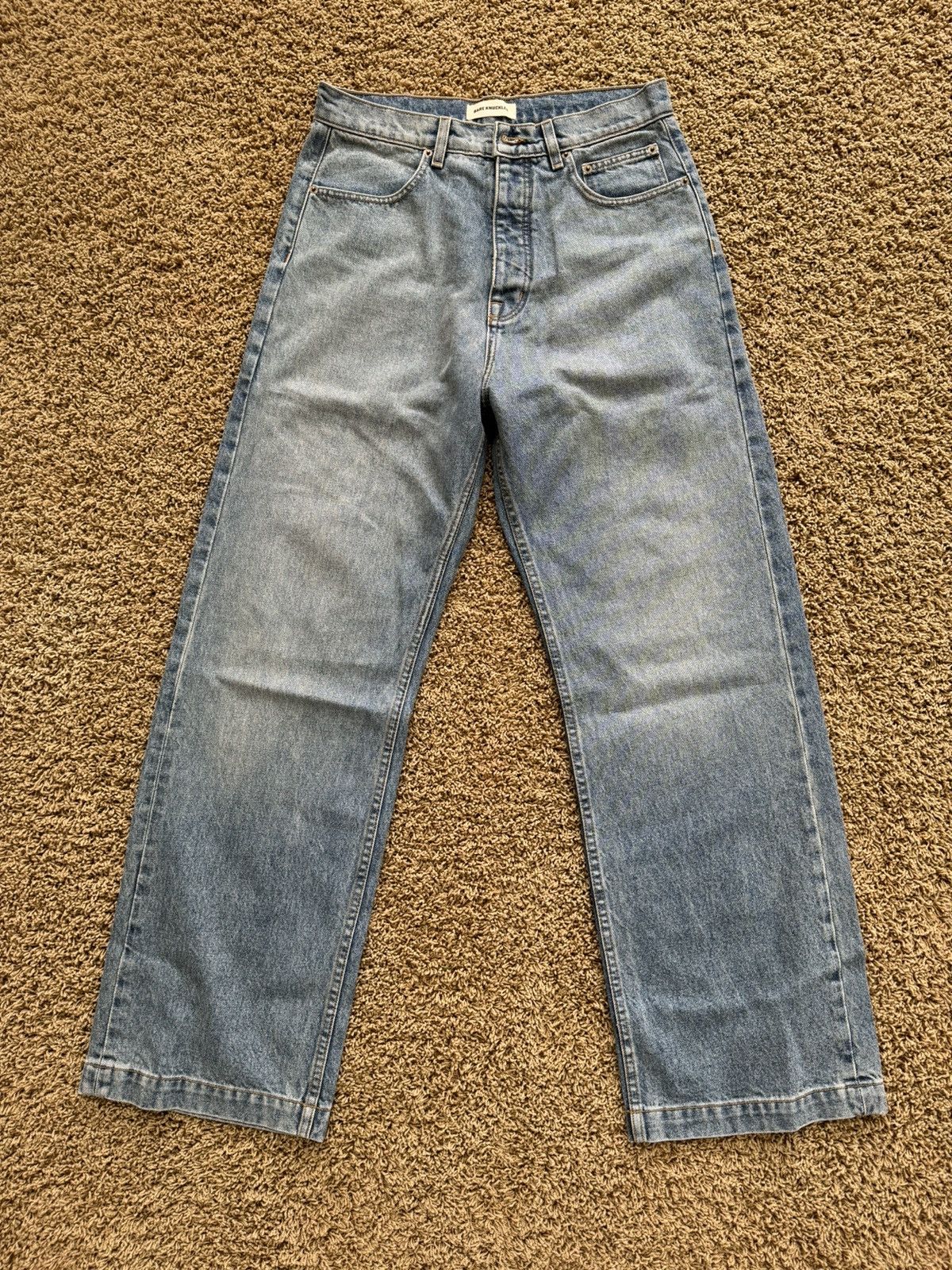 image of Bare Knuckles Bareknuckles Wide Cut Javier Jeans Washed Blue, Men's (Size 32)