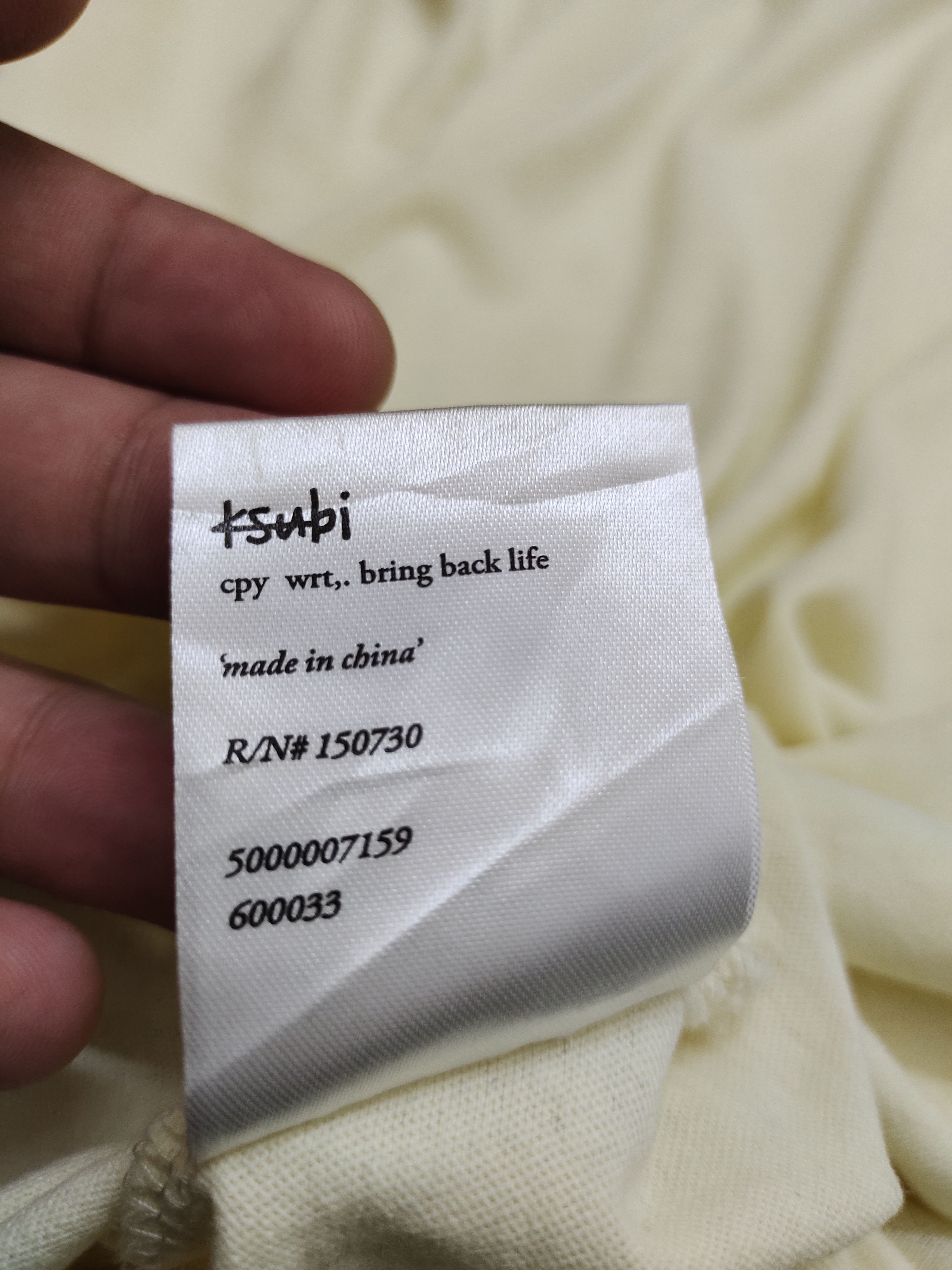 Ksubi Ksubi ' A Love Deranged ' Light Yellow T-Shirt Size US XL / EU 56 / 4 - 7 Thumbnail