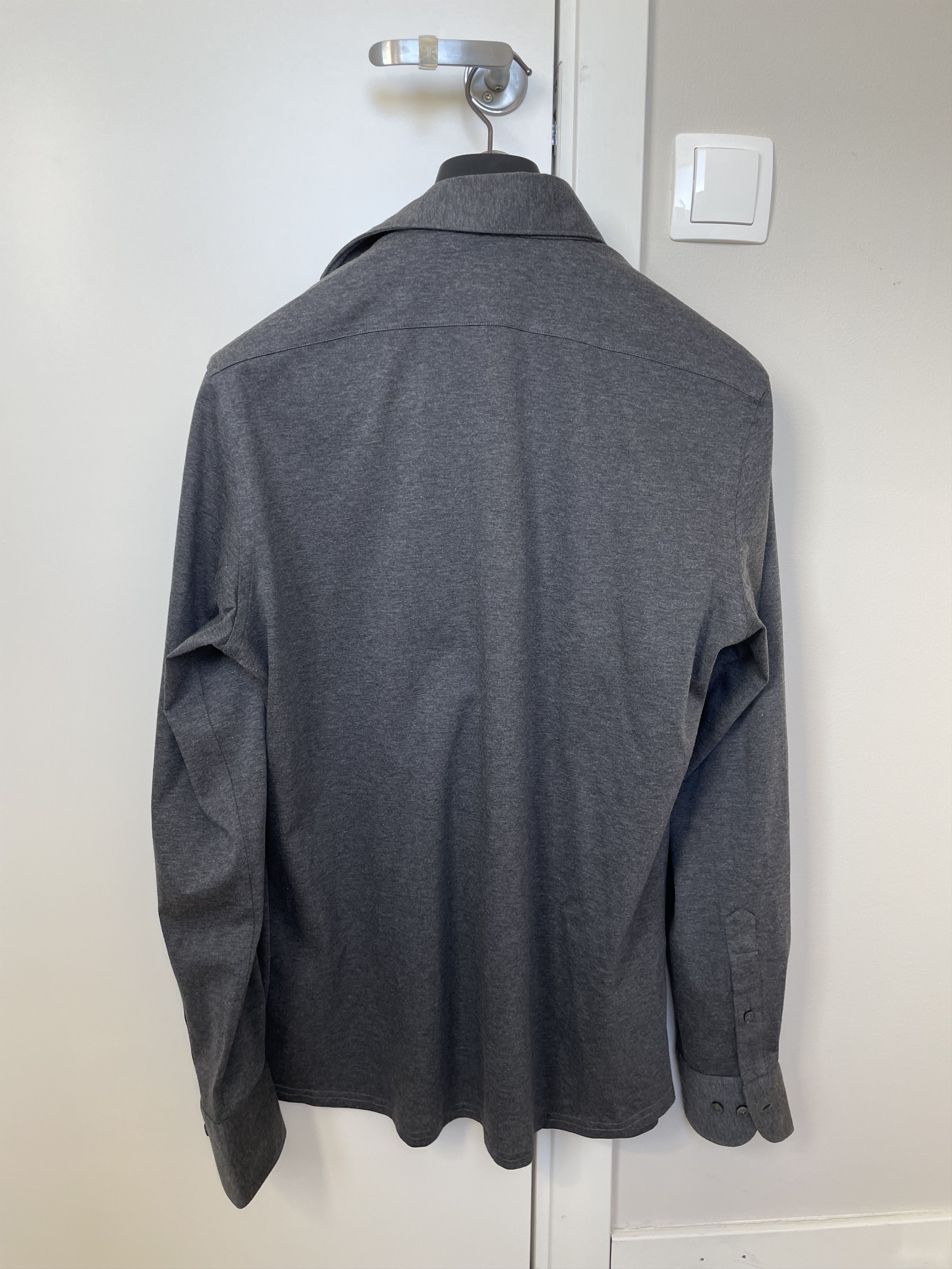 Suitsupply NWT Suitsupply grey knitted pop-over shirt, 15.5\EU39 Size US M / EU 48-50 / 2 - 3 Thumbnail