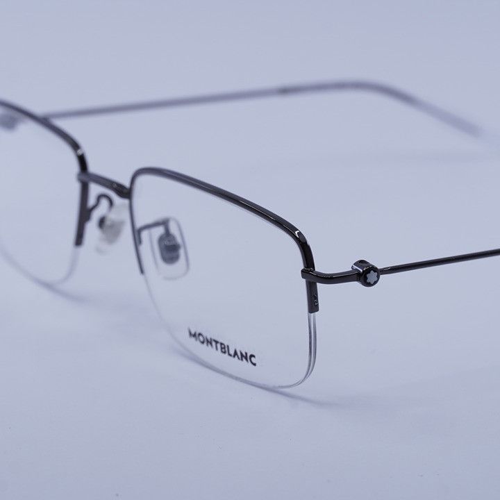 Montblanc Montblanc MB0084OK 004 Eyeglasses Dark Ruthenium 55mm Size ONE SIZE - 6 Thumbnail