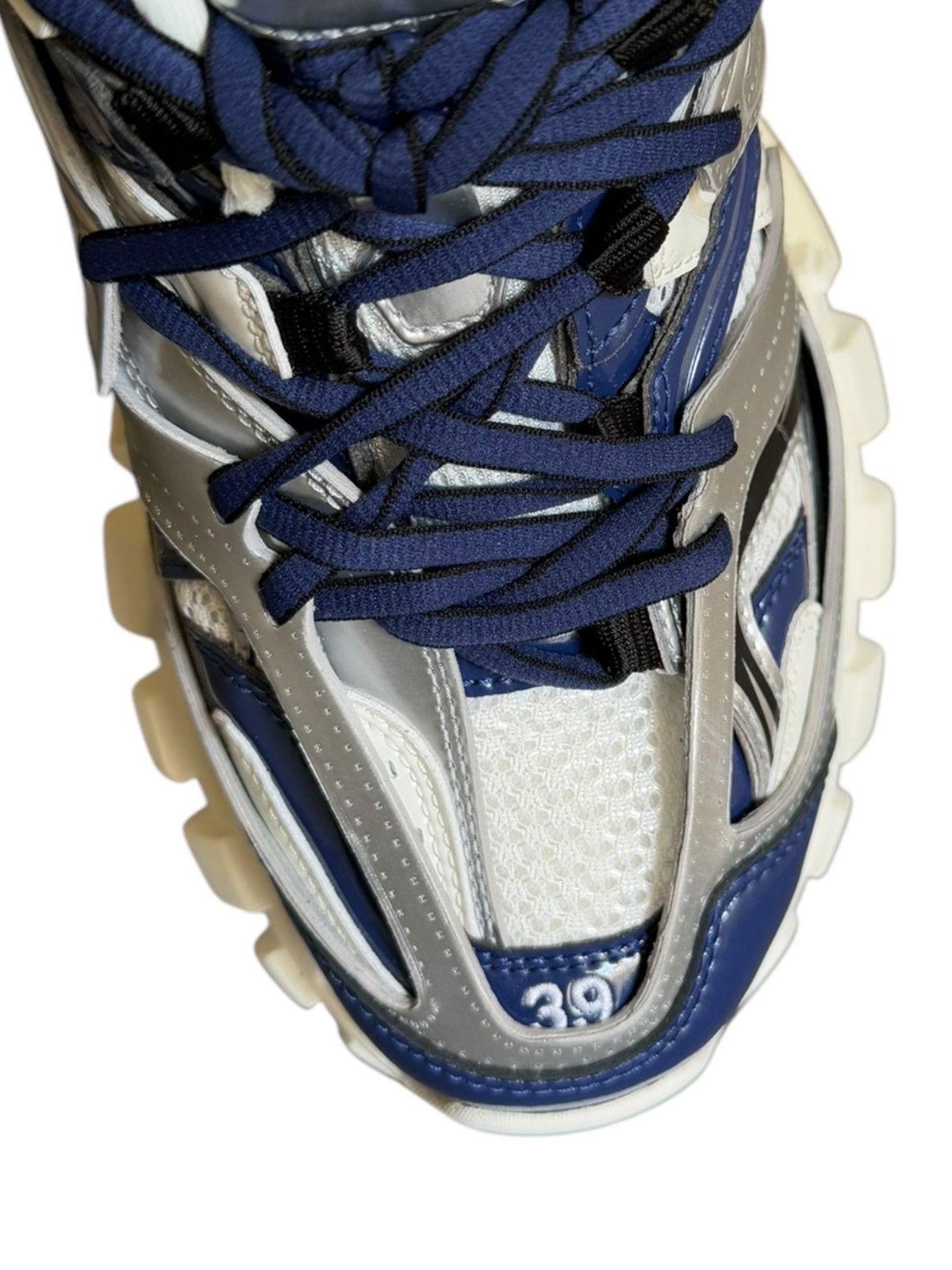 Balenciaga Track LED LIGHT Sneaker Silver Blue Metallic Size US 6 / EU 39 - 17 Thumbnail