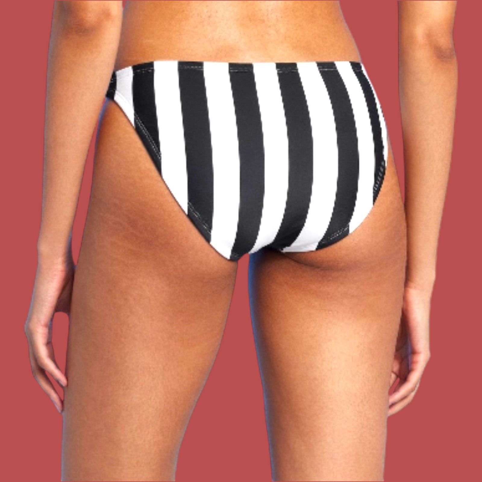 Other Shade & Shore-Women's Striped Medium Coverage Bikini Bottom- Size ONE SIZE - 2 Thumbnail