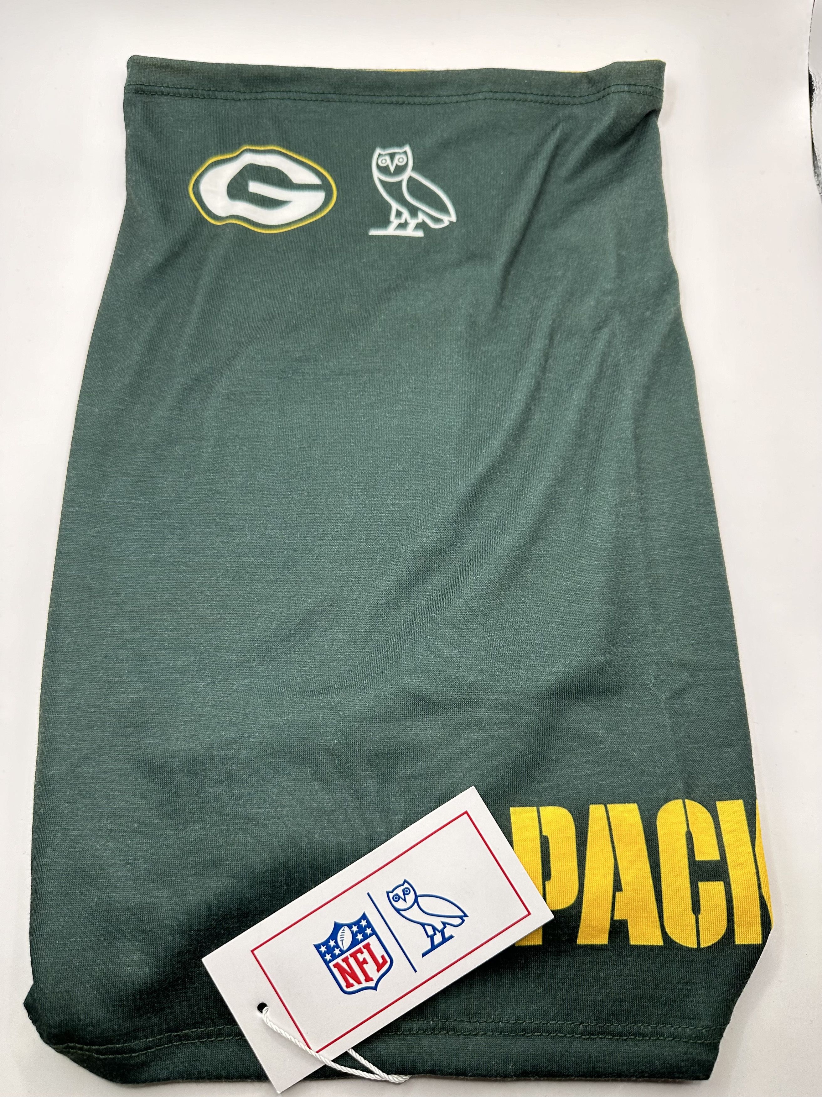 NFL × October's Very Own OVO x NFL Green Bay Packers Neck Gaiter - new with tags RARE Size ONE SIZE - 4 Thumbnail