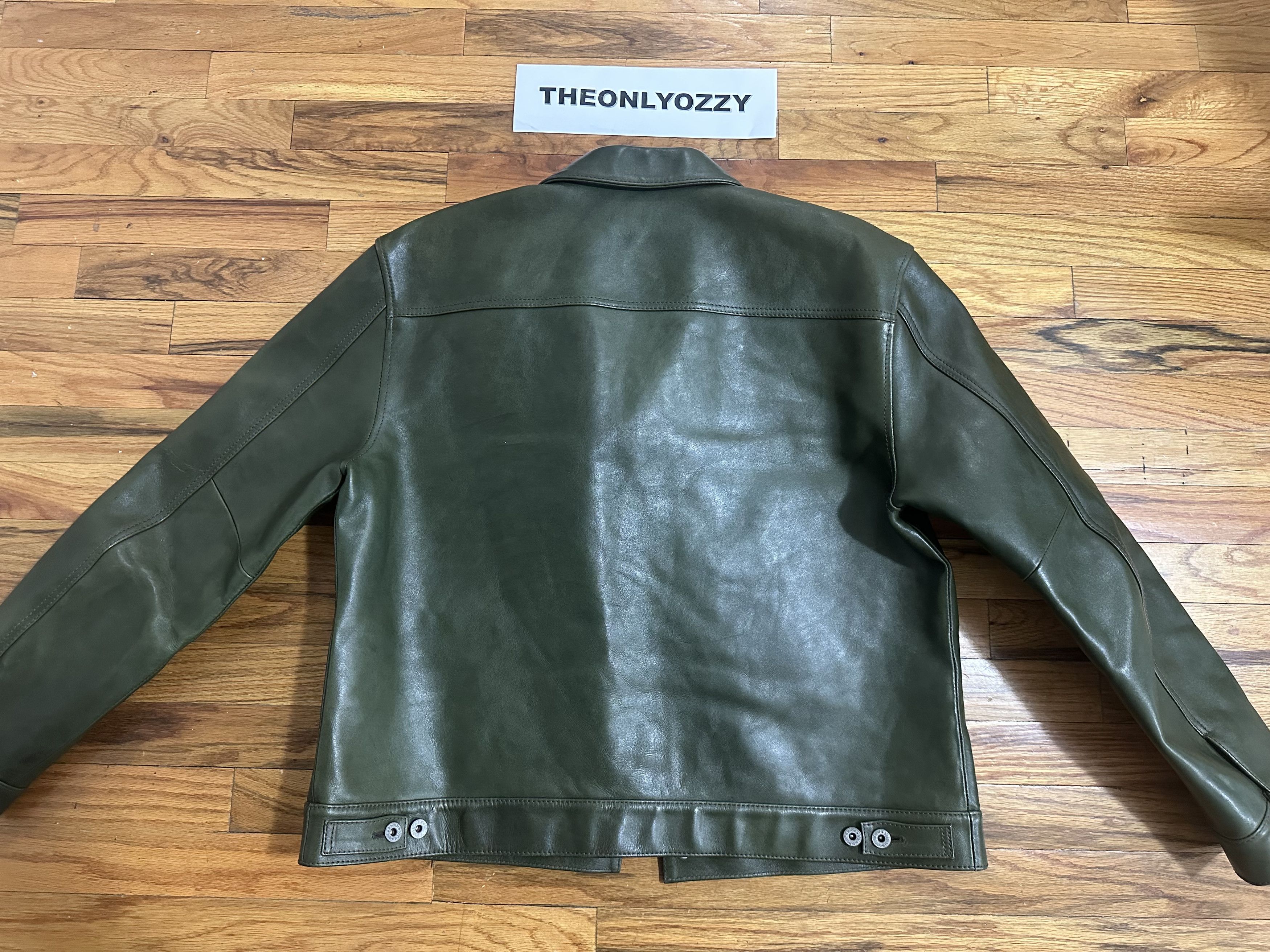 Y'2 Leather Y'2 Leather Eco Horse Hide Type Jacket Olive Green sz 48 Size US XXL / EU 58 / 5 - 2 Thumbnail