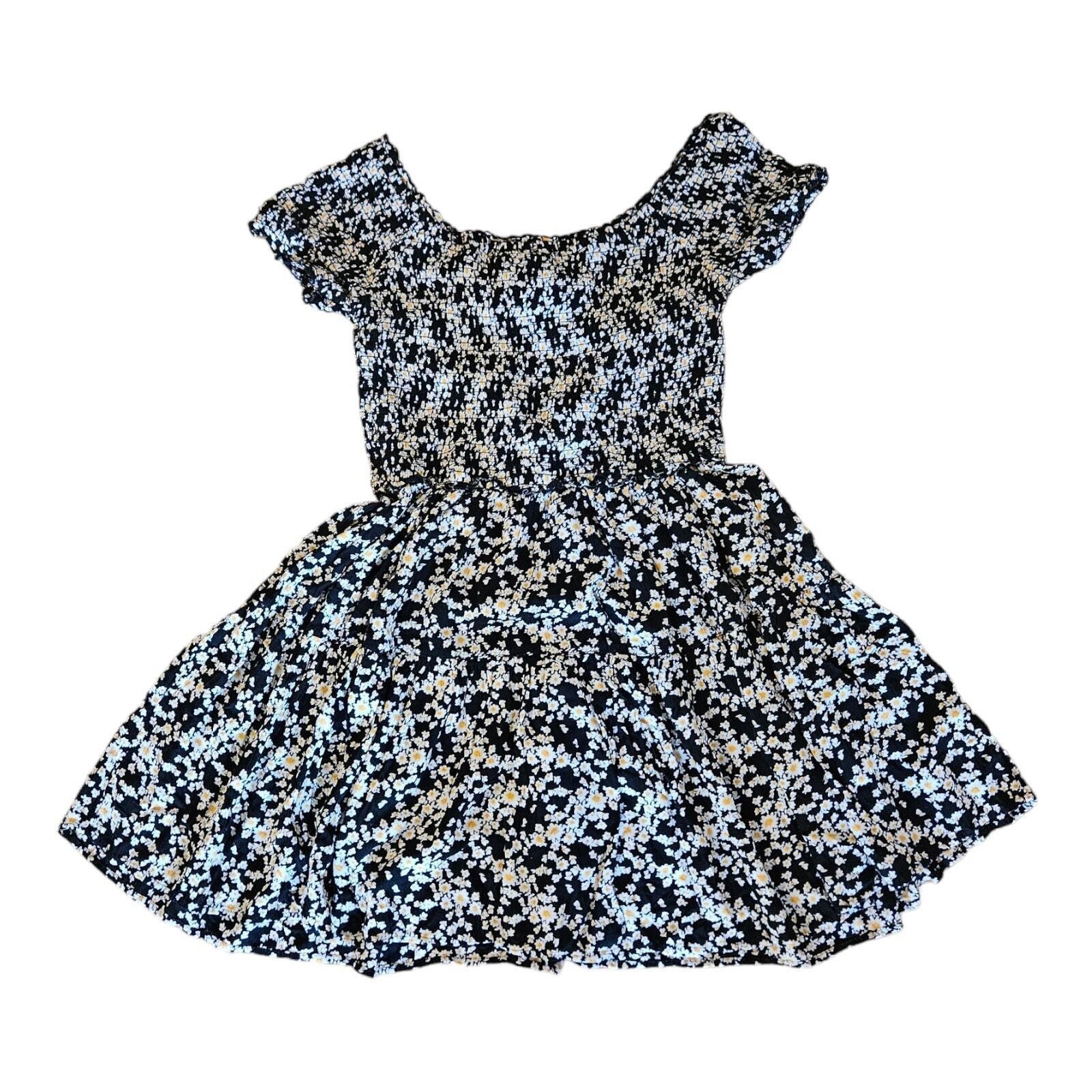 Other Angie Women's Smocked Cold Shoulder Mini Dress Floral Medium Size M / US 6-8 / IT 42-44 - 2 Thumbnail