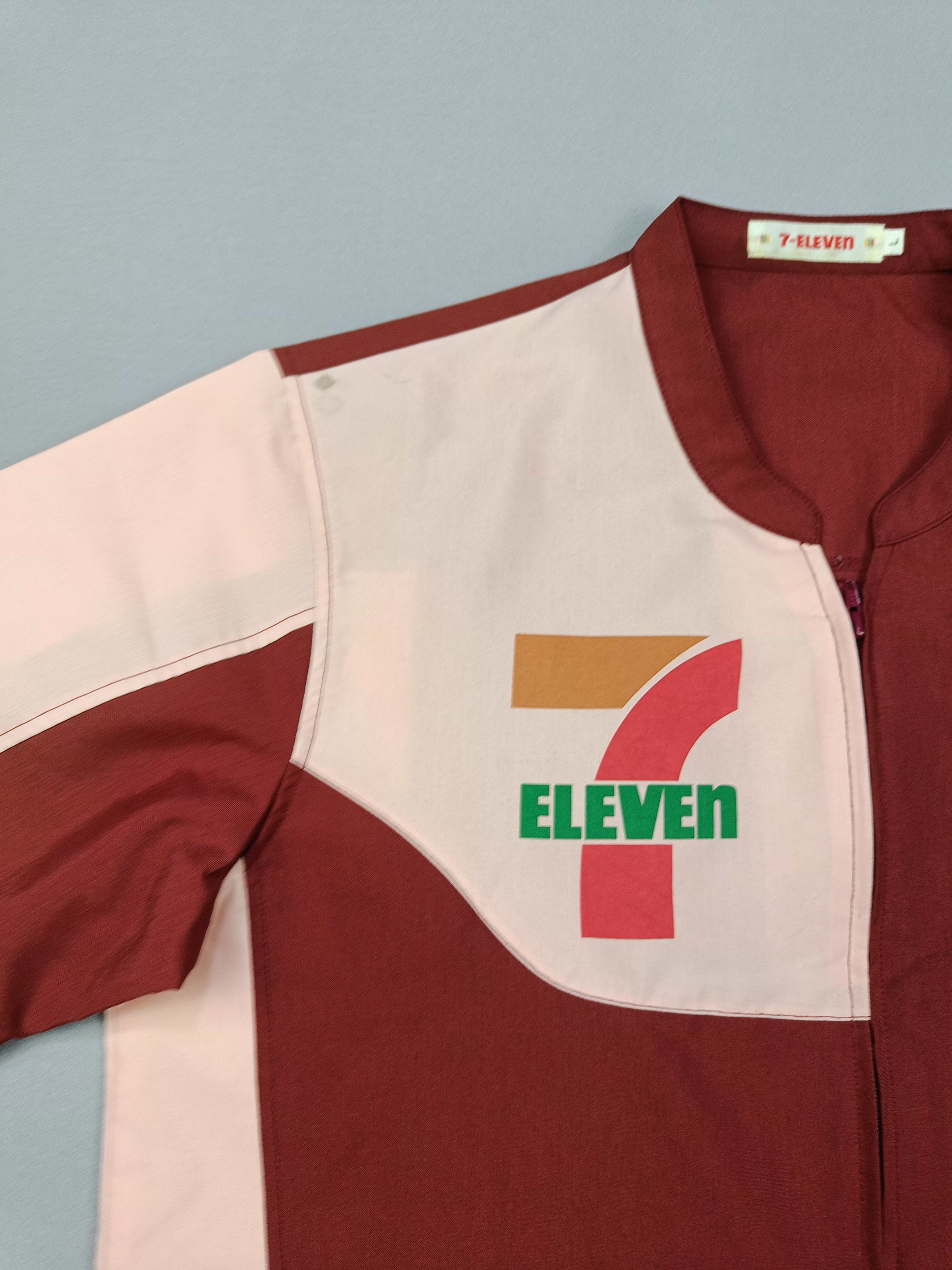 Vintage RARE💥7 Eleven Detachable Sleeve Workers Uniforms Size US L / EU 52-54 / 3 - 3 Thumbnail