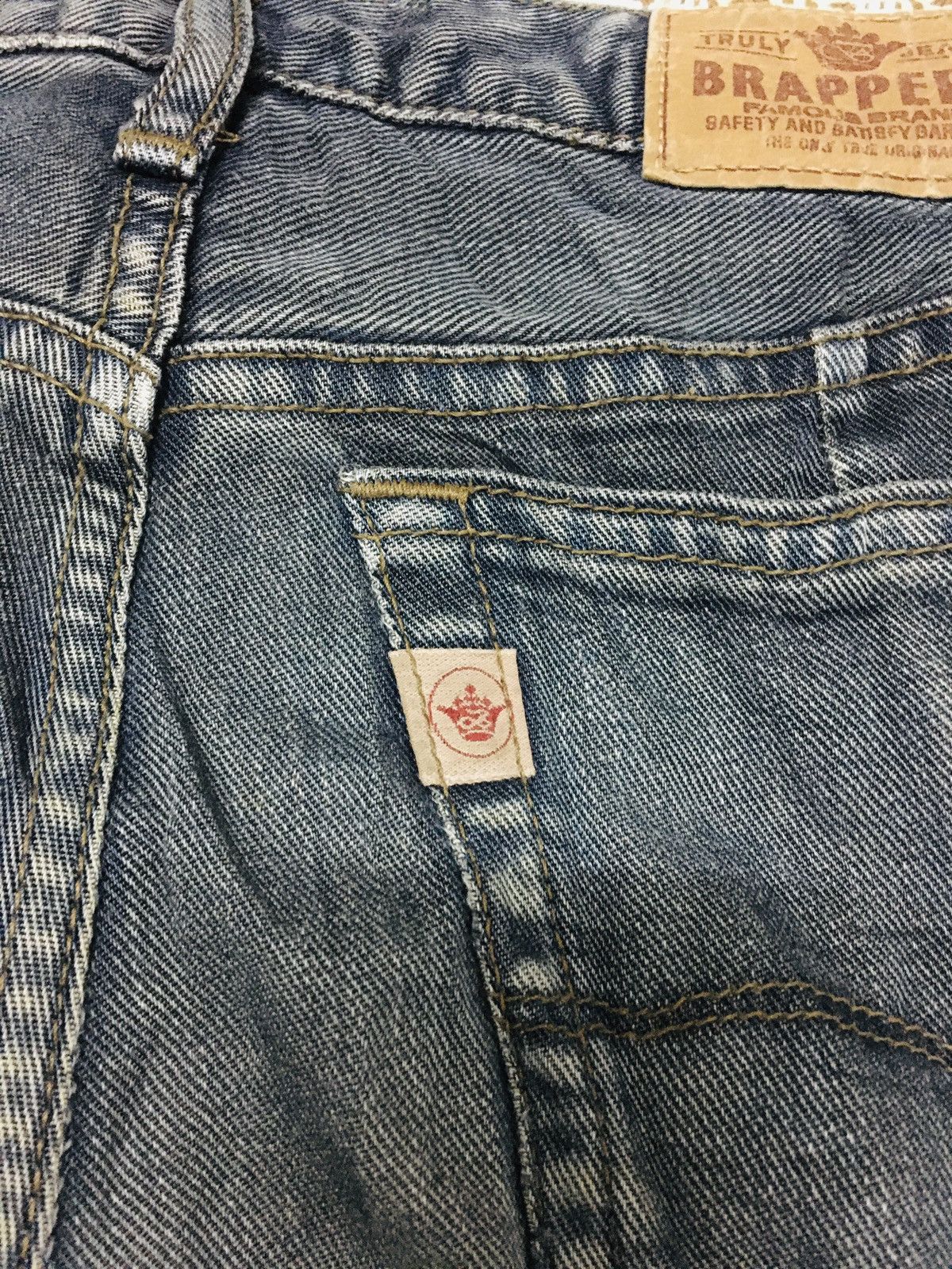 Japanese Brand Brappers Soft Denim Distressed Jeans (17) Size US 27 - 17 Thumbnail