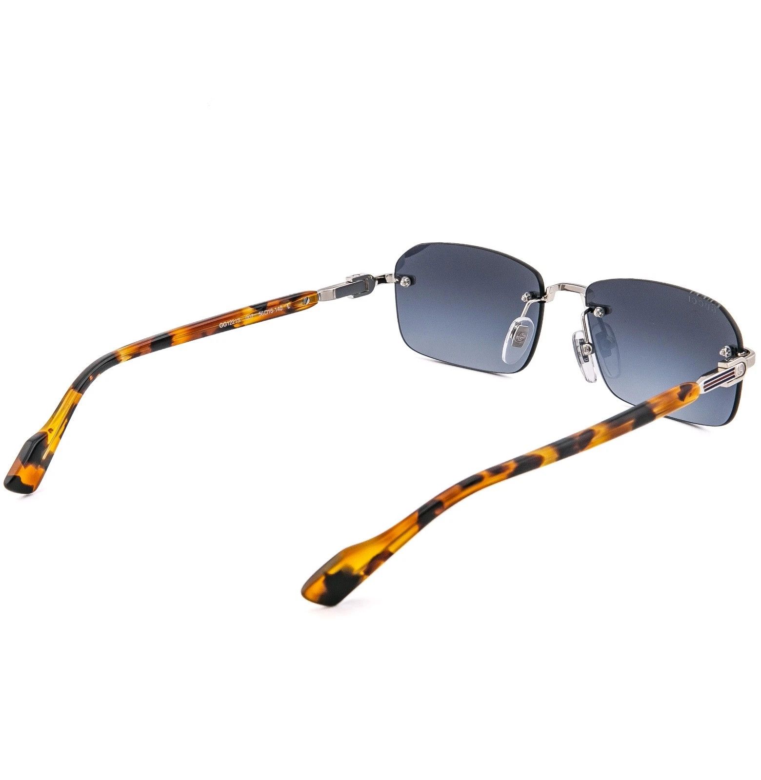 Gucci GUCCI GG1221S WEB Logo 1221 007 Narrow Unisex Sunglasses Size ONE SIZE - 3 Thumbnail