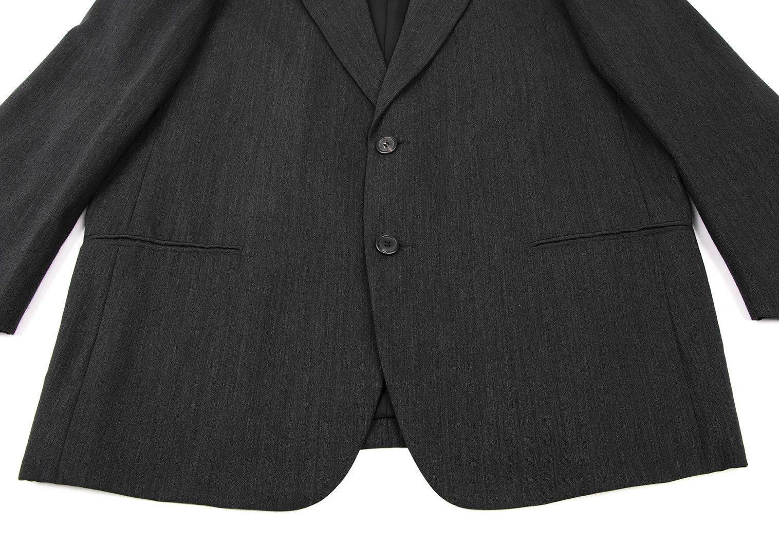 Issey Miyake Wool 2-Button Jacket in Charcoal, Size L Size US L / EU 52-54 / 3 - 8 Thumbnail