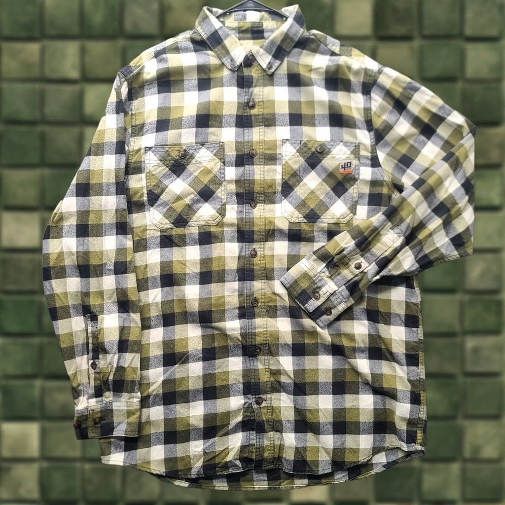 Vintage Duluth Trading 40 Grit Mens LT Tall Flannel Work Shirt Plaid Button-Up Size US L / EU 52-54 / 3 - 1 Thumbnail