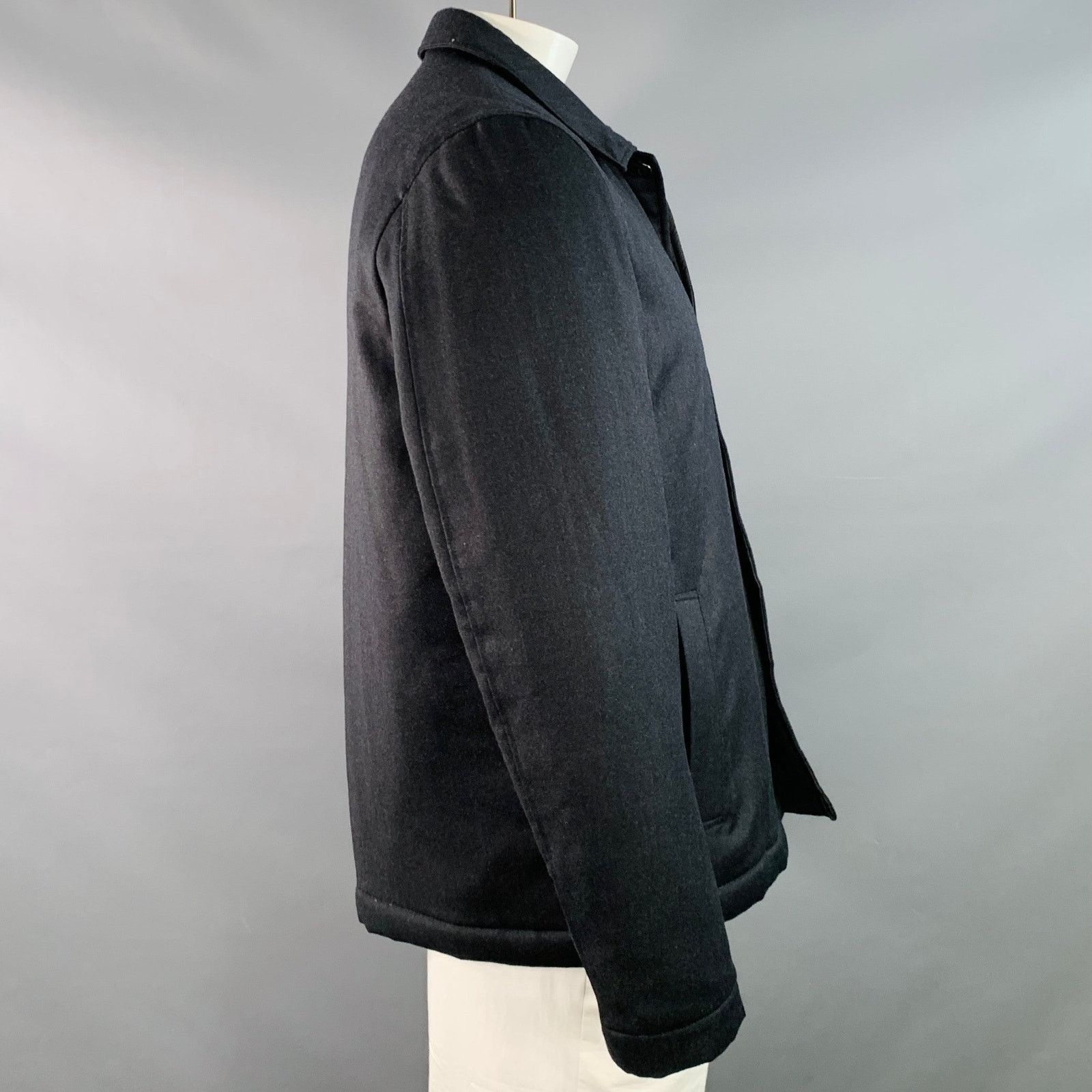 Sunspel SUNSPEL Size L Grey Charcoal Wool Button Up Coat Size US L / EU 52-54 / 3 - 2 Thumbnail